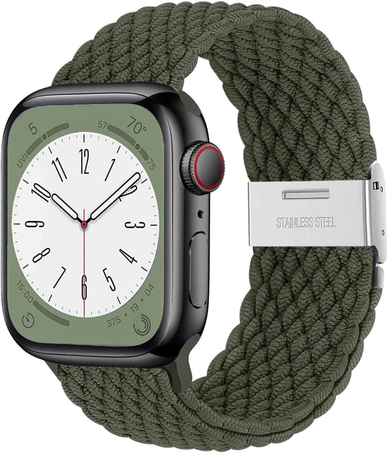 Braided for Apple Watch Band 40Mm 44Mm 45Mm 46Mm 41Mm 49Mm Iwatch Bands 42Mm 38Mm Women Men,Nylon Strap Stretchy Elastic Sport Loop Wristband for Apple Watch Series 11/10/9/Ultra 3/2/SE 3/2/8/7/6/5/4