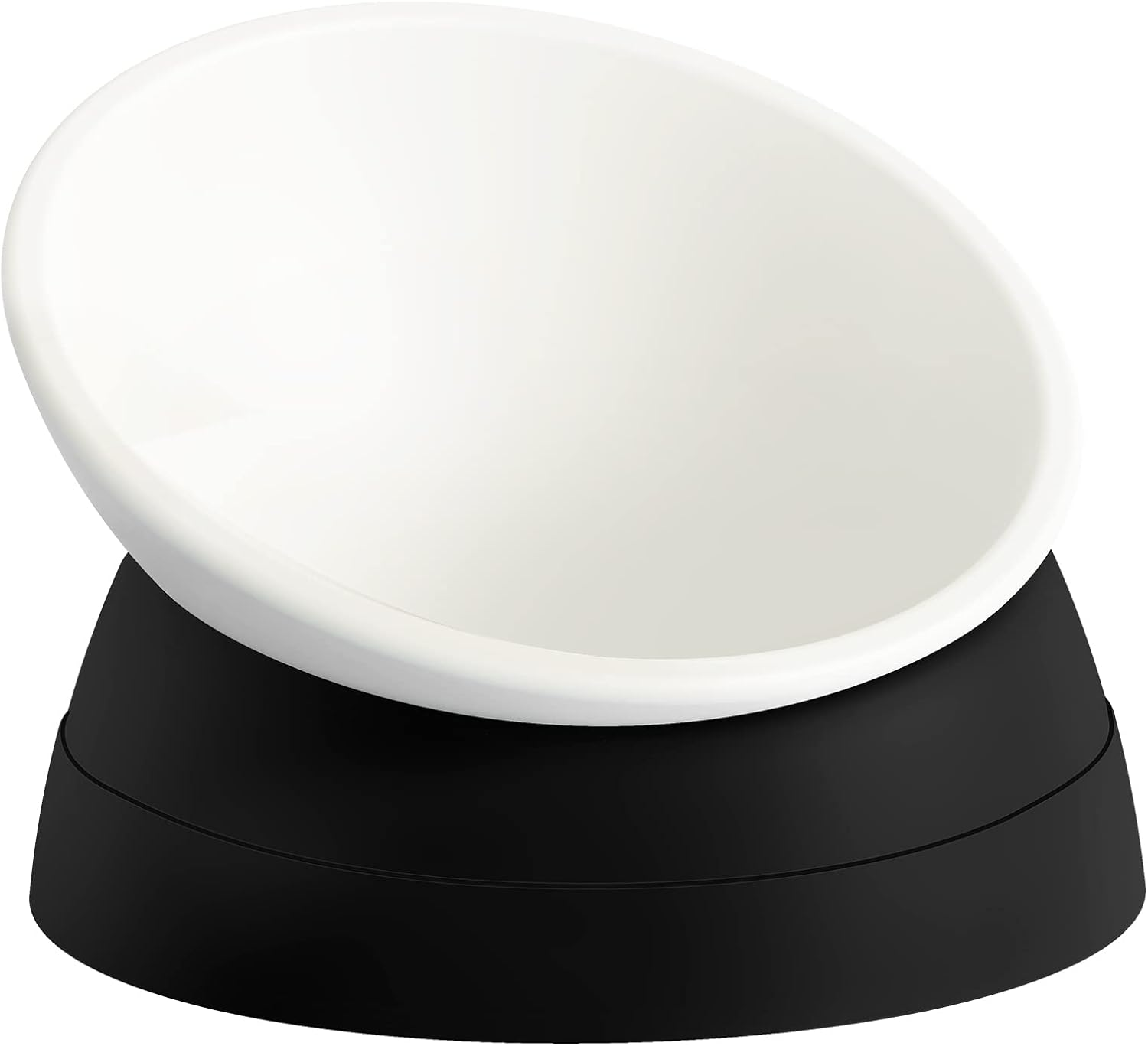 Hi, Ravitat Cat Bowls Elevated Cat Food Bowl Adjustable Cat Dish Anti-Slip and Anti-Noise Raised Cat Bowl Protecting Pet&rsquo;S Spine Thickened Plastic Bowl Suitable for Indoor Cats, 17 Oz