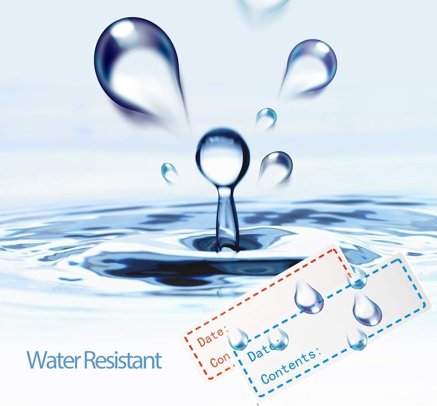 UKKQES 500Pcs Removable Freezer Labels, 7.5 X 2.5 Cm Food Storage Stickers, Refrigerator Freezer Paper Label Easy Clean Leaves No Residue, 2 Color Food Labels Roll image number 1