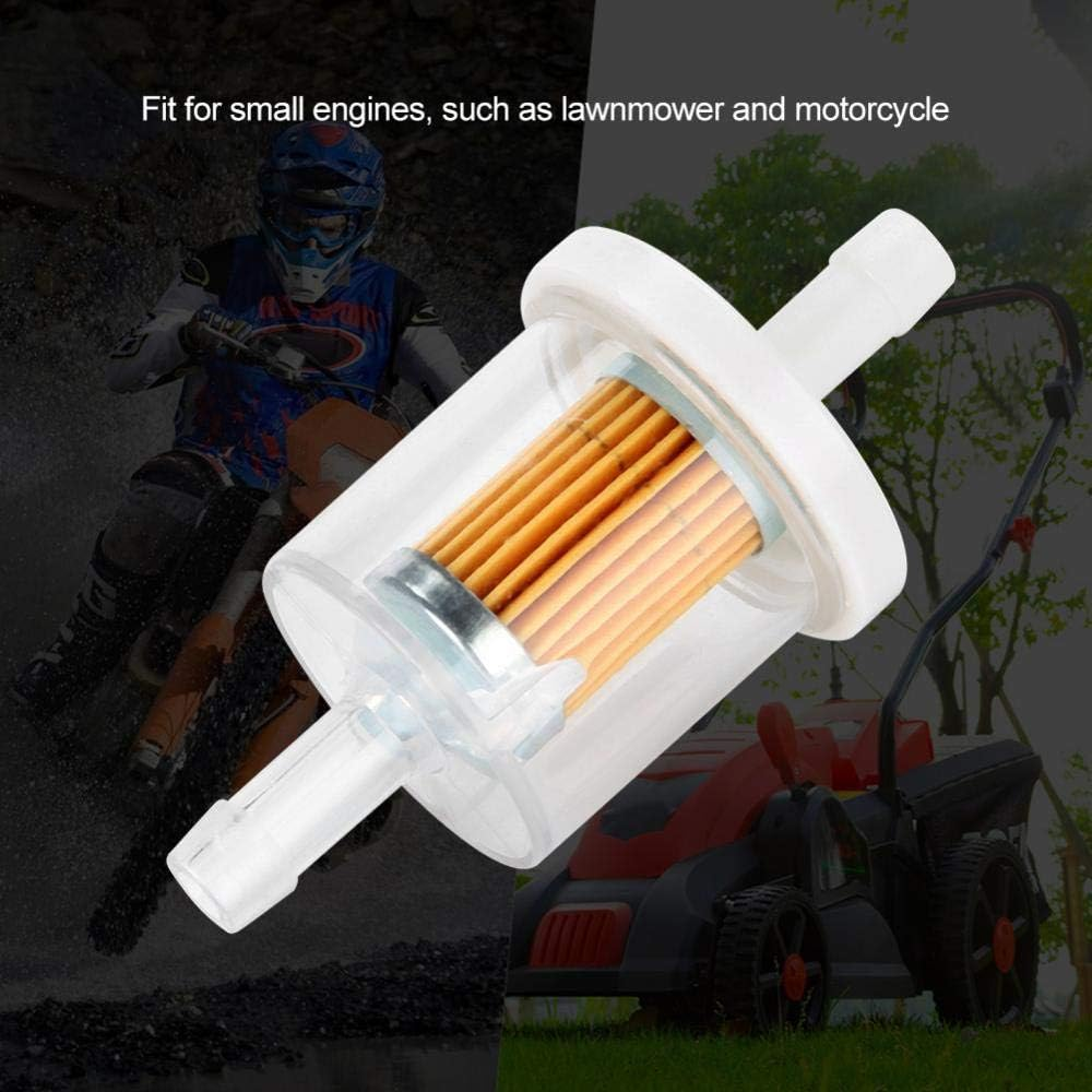 Fuel Filters for Lawnmower Motorcycle, 10Pcs 1/4Inch Plastic Inline Mini Small Engine Fuel Gas Filters for Lawnmower and Motorcycle Small Engines image number 4