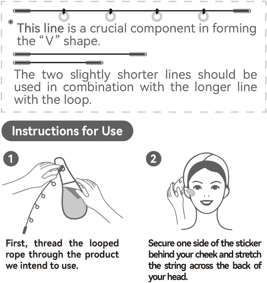 Qiccjxyx Face Lift Tape 200Pcs,Adjustable Elasticity,Face Lift Tape Invisible,Instant Facelift Tape for Wrinkles,Waterproof Transparent Lifting Tapes with Elastic Bands (200PCS) image number 4