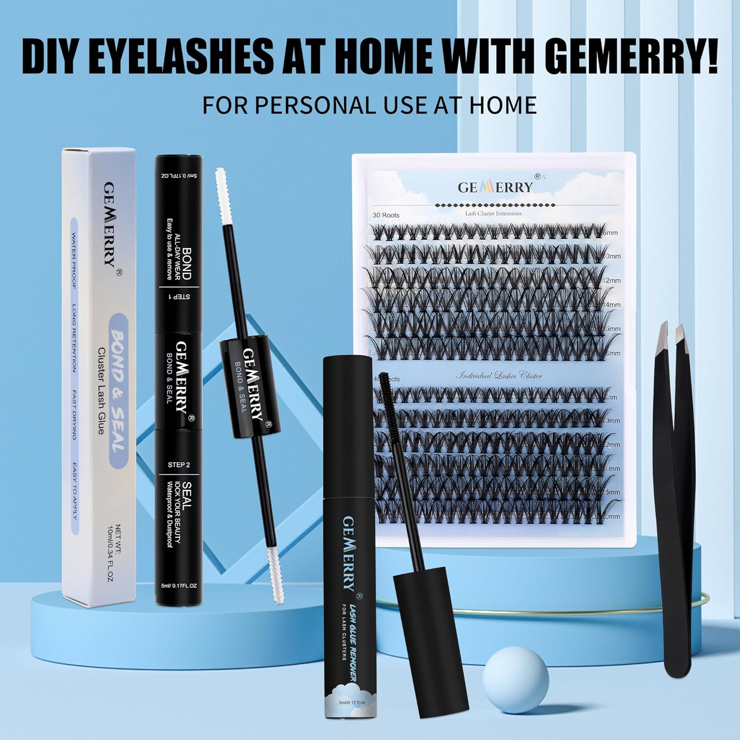 GEMERRY Lash Glue Remover, Lash Extension Remover Lash Bond Remover Self-Use Lash Cluster Remover Lash Bond and Seal Remover Lash Adhesive Remover- Non-Irritating Mascara Wand 5Ml image number 5