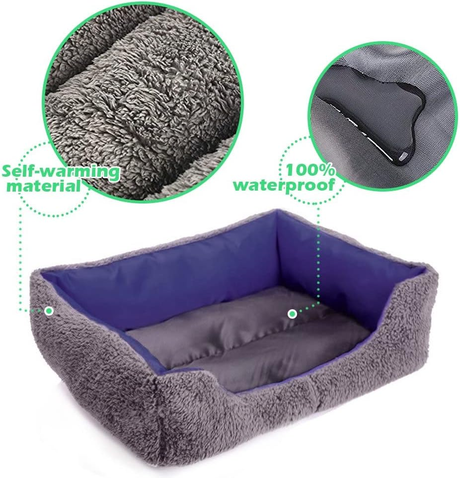 Powerking Dog Bed, Waterproof Pet Mat Pad and Sleeping Cushion for Kitty Cat and Small Puppy Dog, Soft and Washable (Purple)
