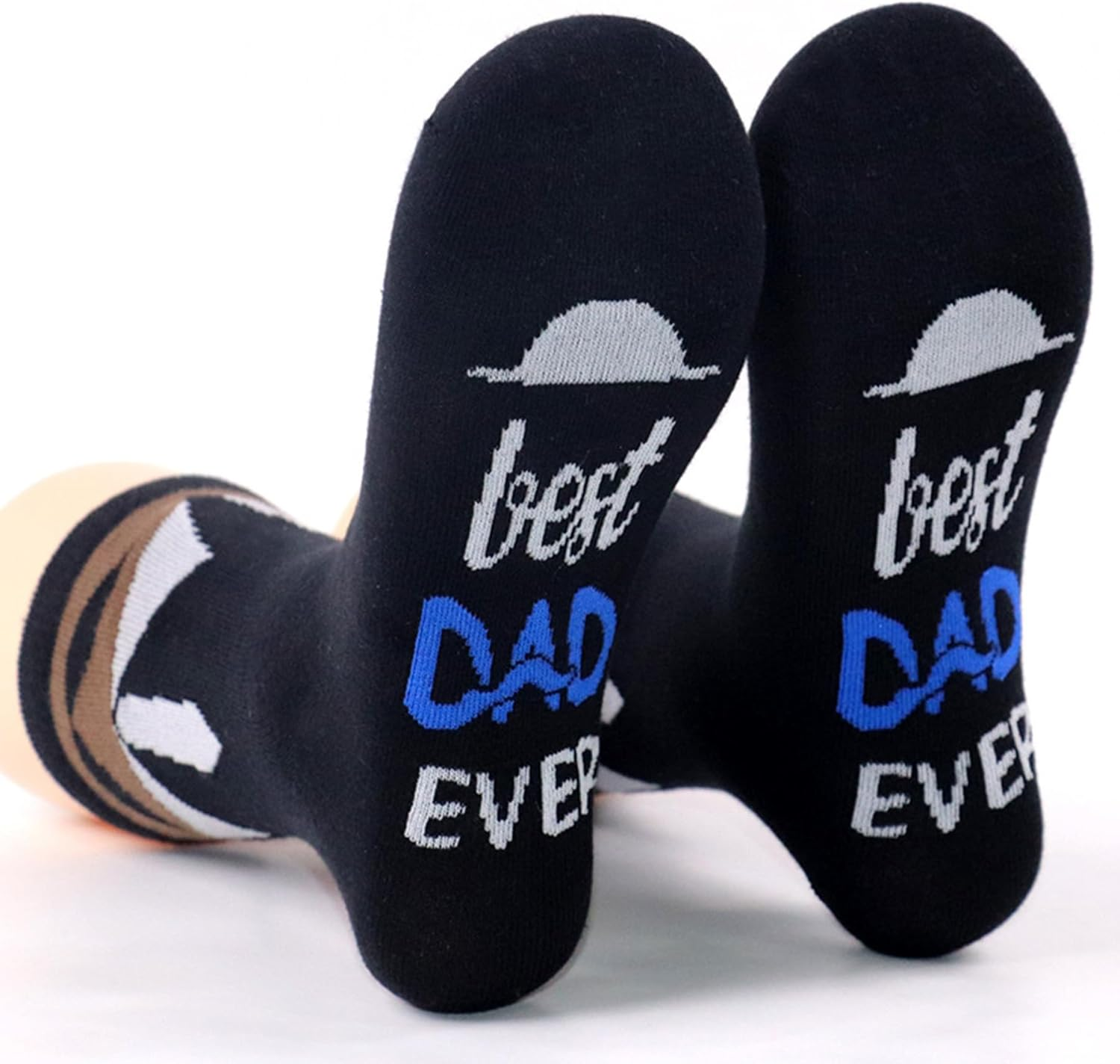LADES Father&rsquo;S Day Novelty Socks for Men &ndash; Funny Grip Letters Print Cotton Anti-Slip Crew Socks image number 4