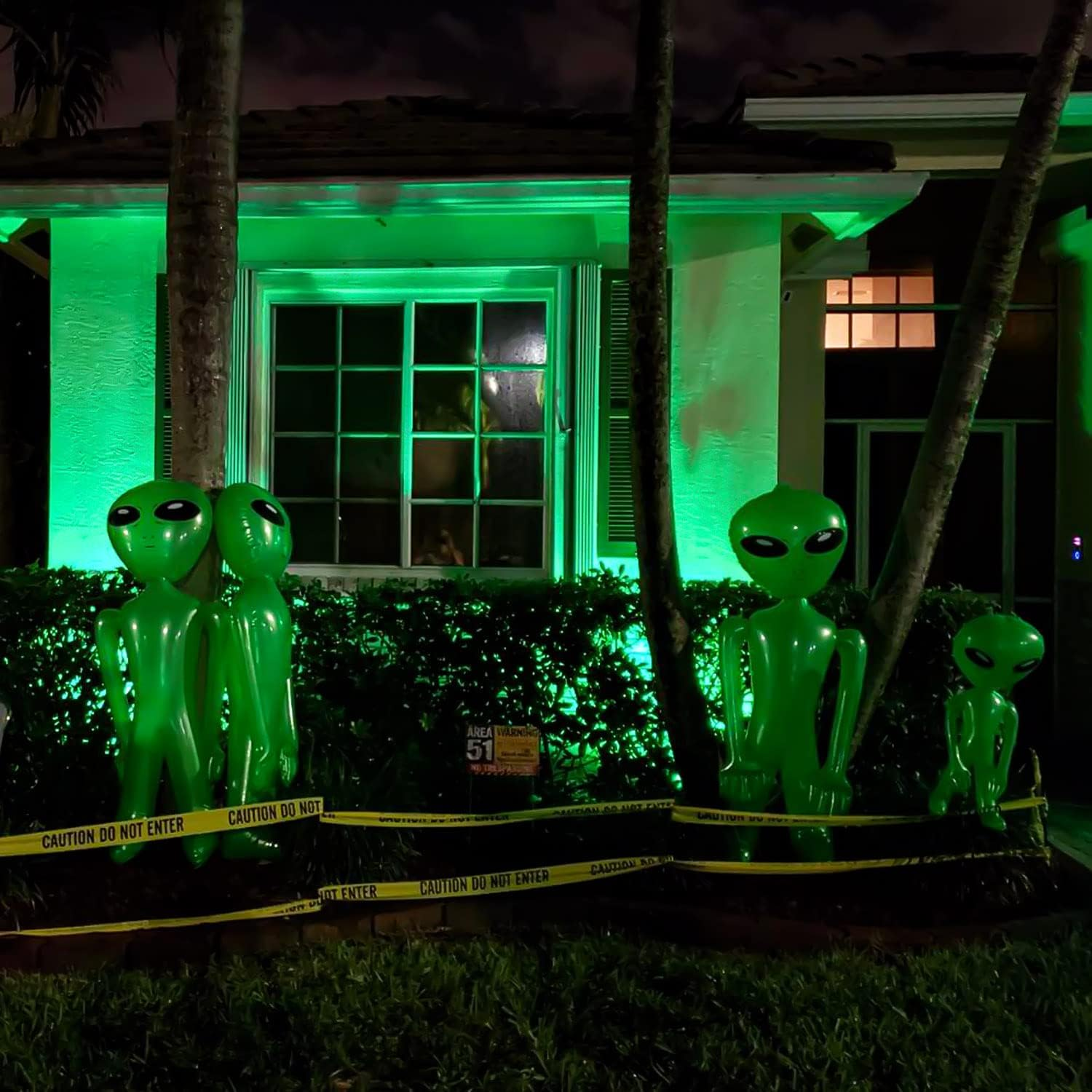 6Pcs Halloween Alien Inflatable, 35 Inch Inflatables Alien and 21 Inch Alien Inflates Balloon for Alien Party, Halloween, Christmas, Birthday Decoration (Green)