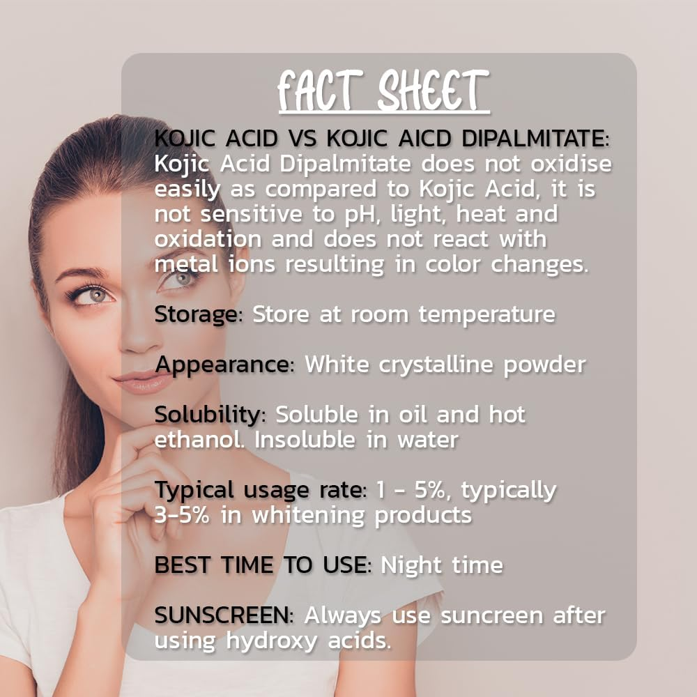 Hollywood Secrets Pure Kojic Acid Dipalmitate Skin Whitening Powder 50Gm image number 2
