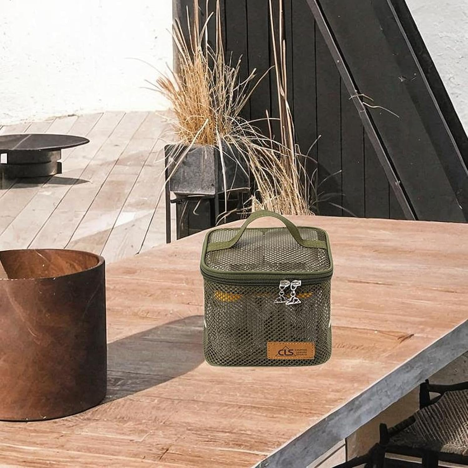 Zxpjkyu 6 Pcs Camping Spice Containers with Carry Bag for Outdoor, Green, as Described image number 5