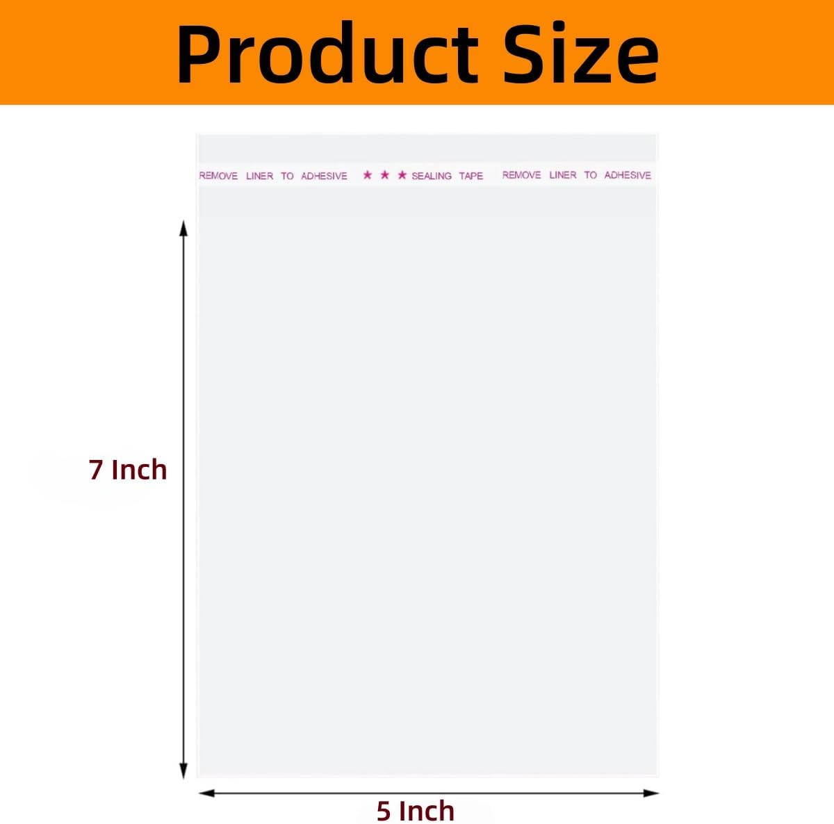 Wujzkisster 200 Pcs Clear Self Sealing Cellophane Bags 5X7 Inches Resealable Plastic Poly for Packaging Treats Gifts Candy Bread Etc (13 X18) image number 5