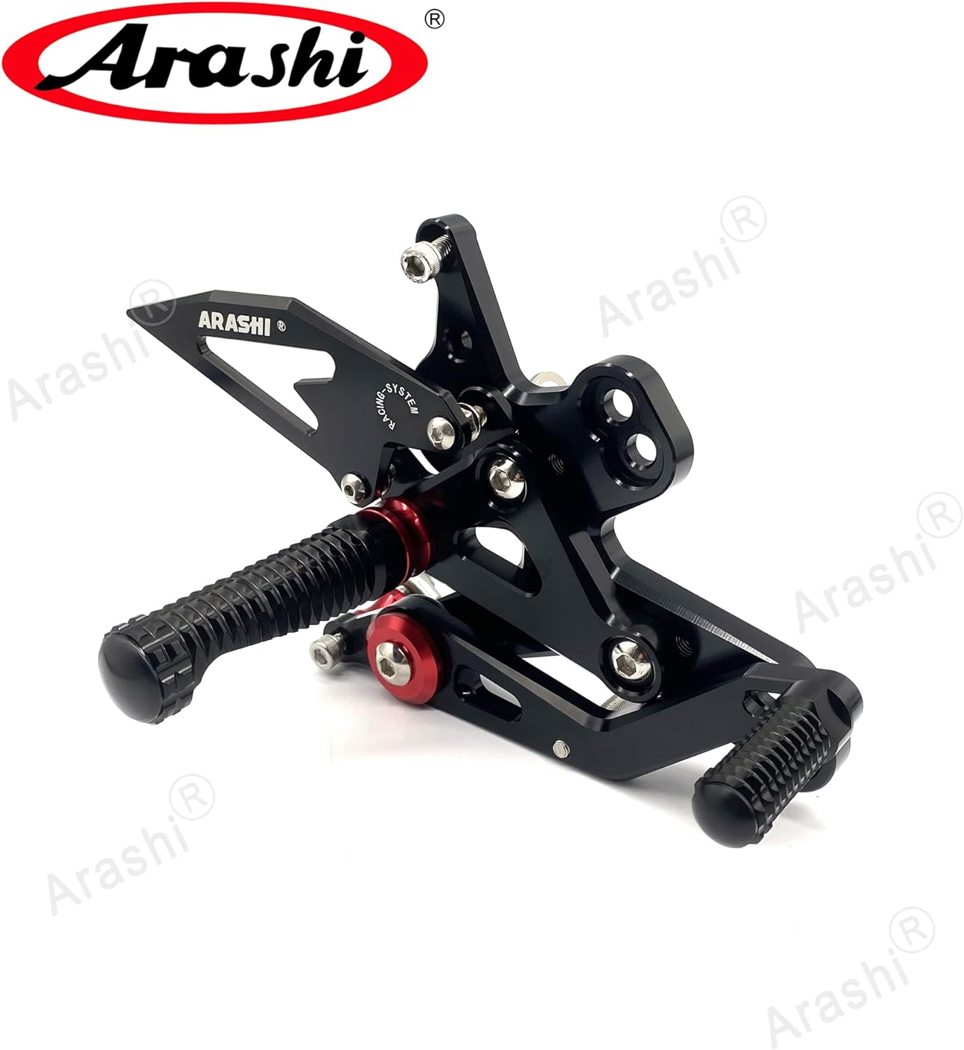 Arashi (Version 2.0) Rearsets for Honda CBR650R CB650R CBR650F 2019-2023 Motorcycle Accessories Parts Adjustable Footrests Footpeg Foot Peg Rear Sets Black image number 1