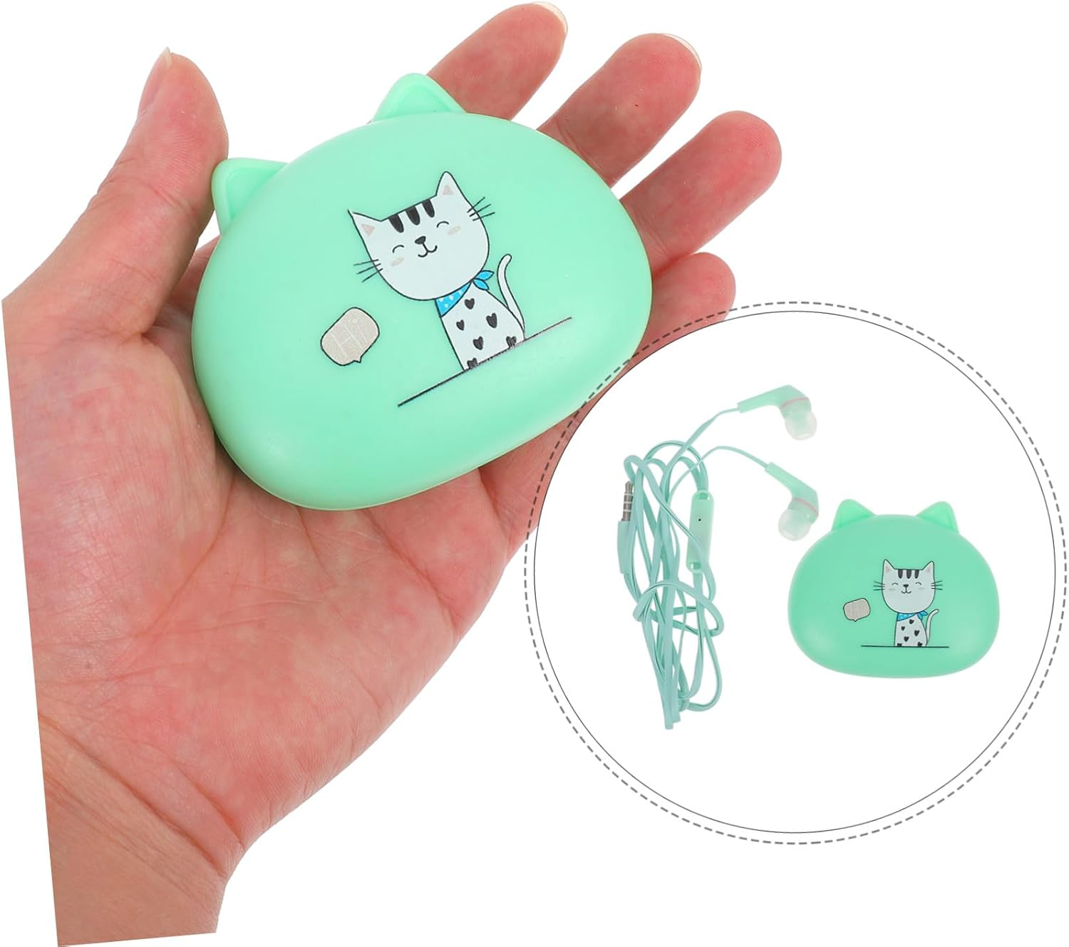 Jojofuny Wired In-Ear Earphones with Microphone for Phones Ergonomic Comfortable Fit Wired Earbuds with Music and Call Control Stylish Green Design for Everyday Use image number 6