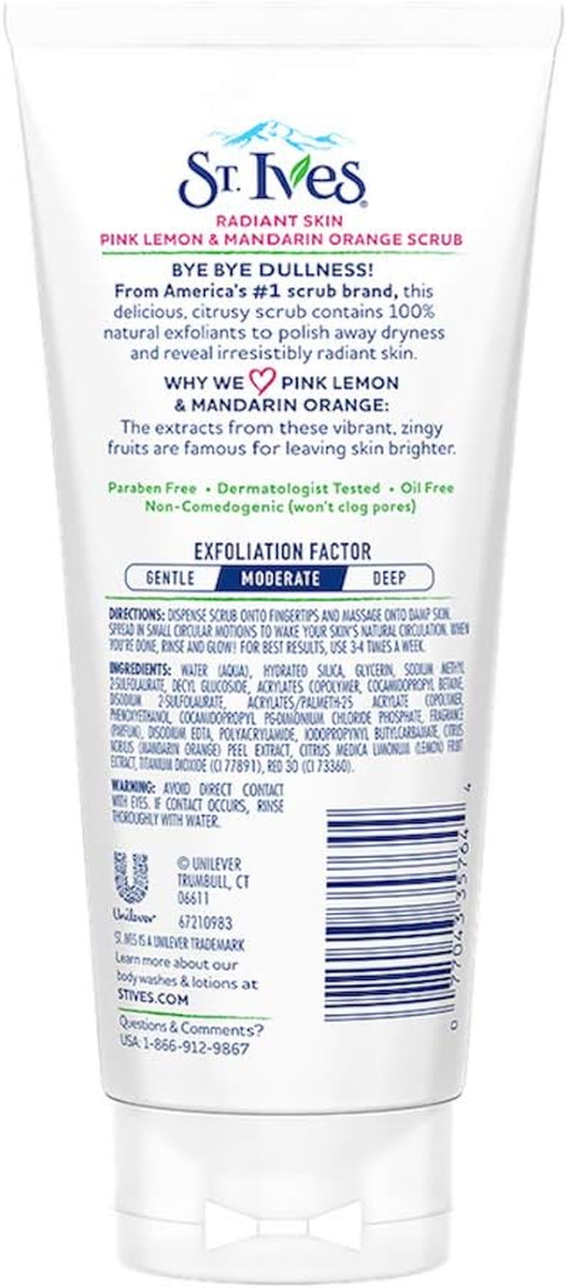 St. Ives Radiant Skin Face Scrub for Dull Skin Pink Lemon and Mandarin Orange Dermatologist-Tested Face Wash Scrub with 100 Percent Natural Exfoliants 6 Oz image number 5