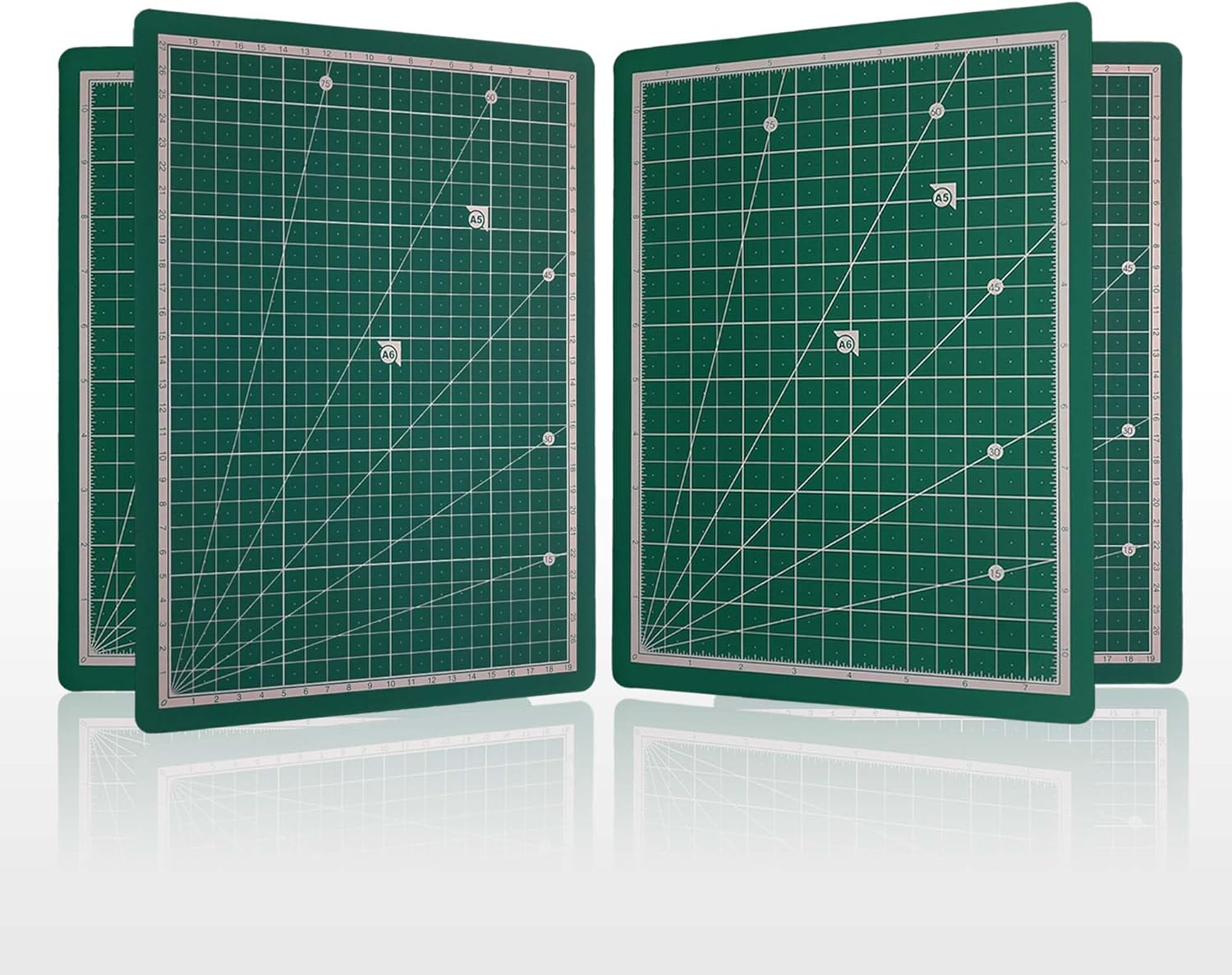 Self Healing Cutting Mat A1-60X90Cm, Improved PVC, 5Ply, 2 Side Prints, Metric and Imperial, Green - Cutting Mats for Crafts, Quilting - Large Cutting Mat for Sewing, Rotary Cutting Mat