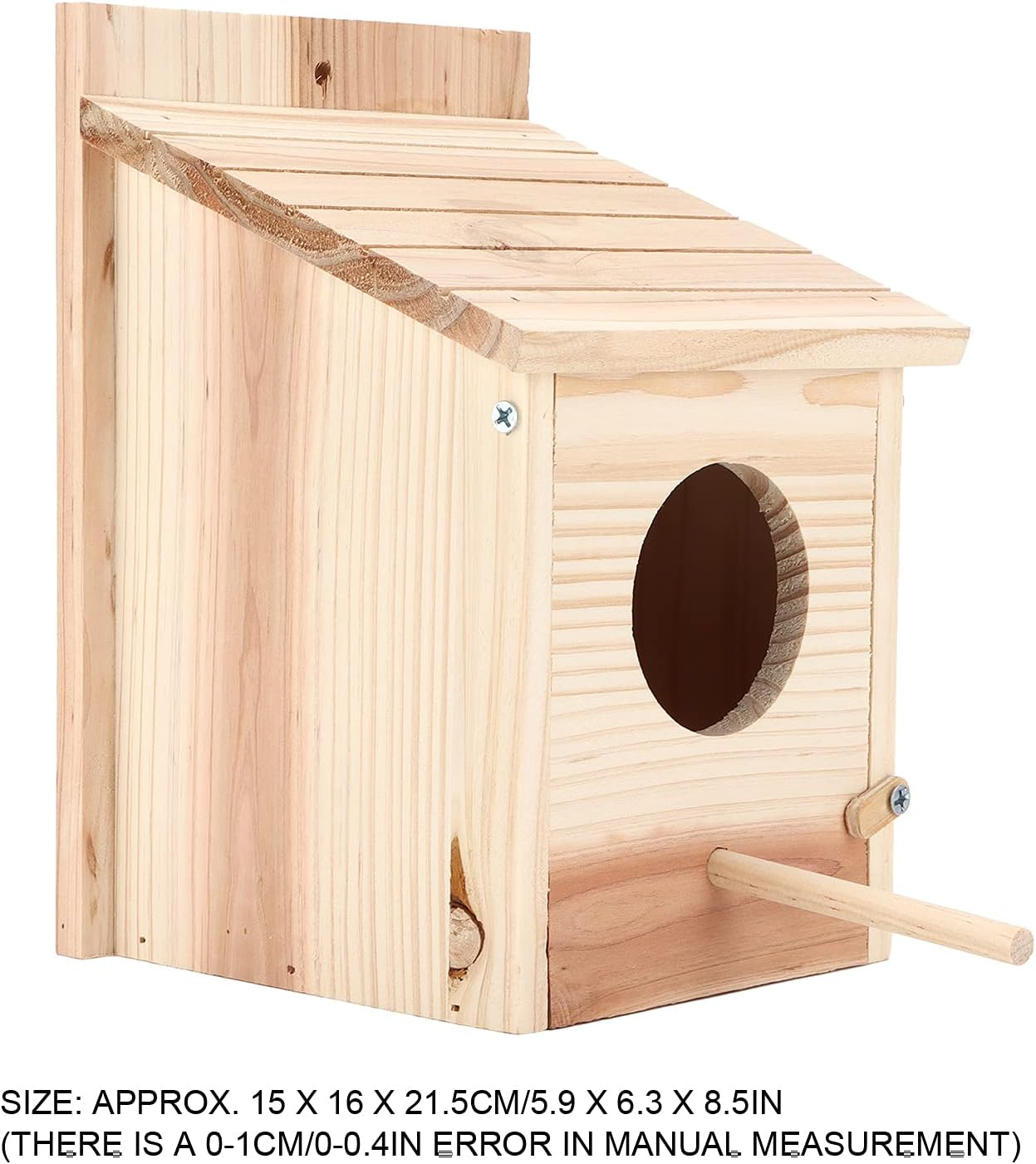 Bird Houses for Outside, Safe Wooden Bird House Hanging Birdhouse for Finch, Bluebird, DIY Wood Birdhouse, Birdhouse Breeding Box with Standing Rod for Garden, Yard