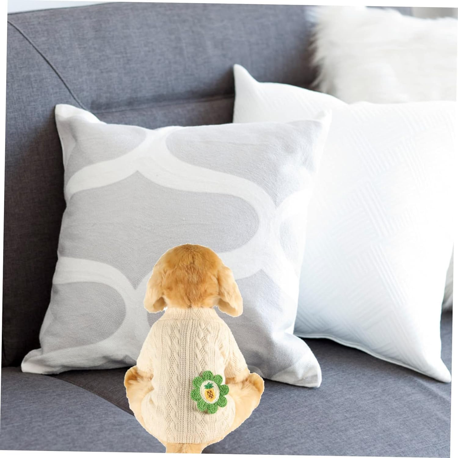 1Pc Clothes for Pets Cotton Blouse Bunny Shirts Coral Sweater Small Dog Sweaters for Girls Dog Shirt for Small Dogs Dog Holiday Sweaters Winter Dog Costume Pet Warm Costume Pet Dog image number 2