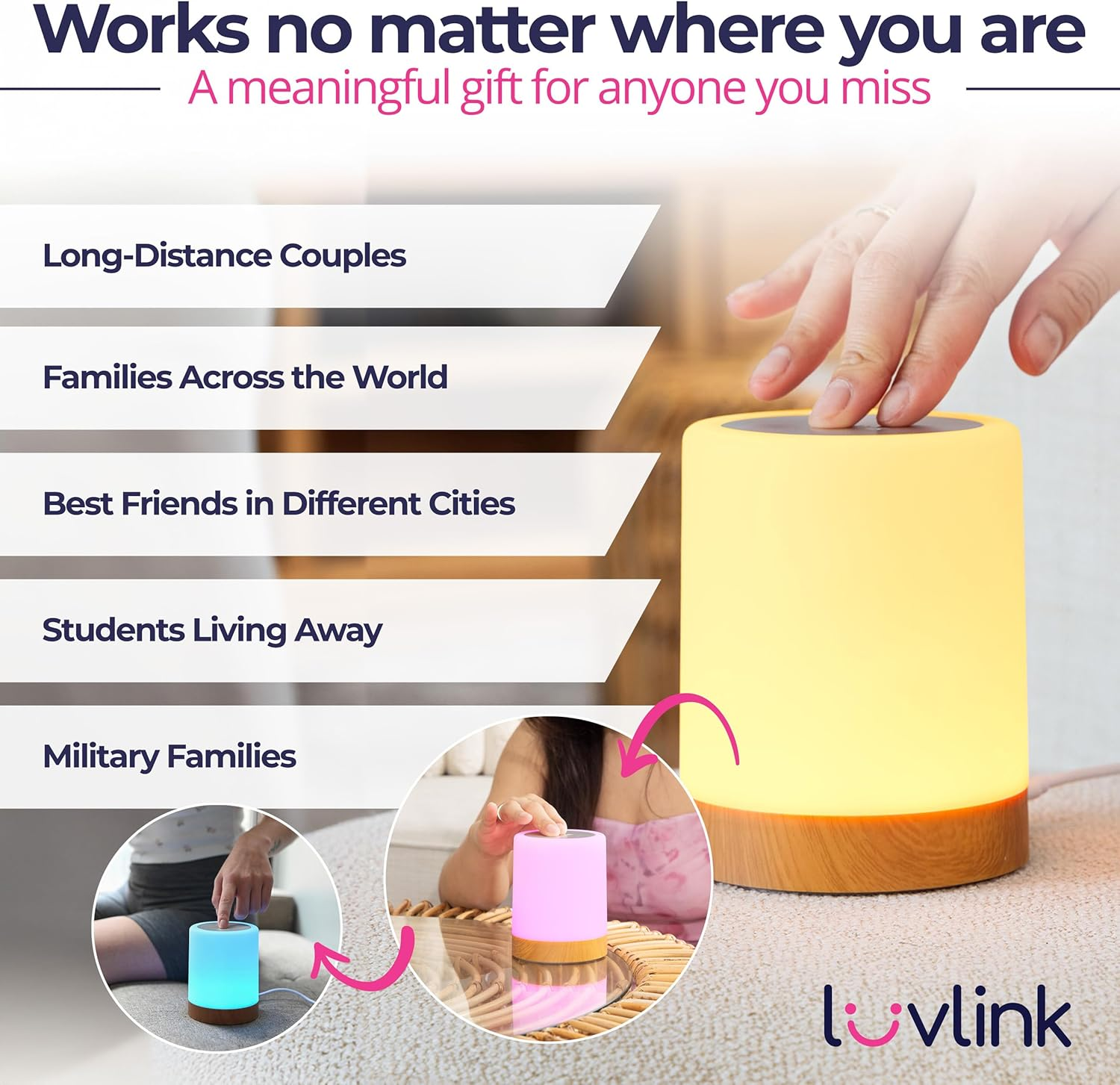 Luvlink Friendship Lamp V2 Extended Wifi Range - Simple Bluetooth Setup (Single) image number 1