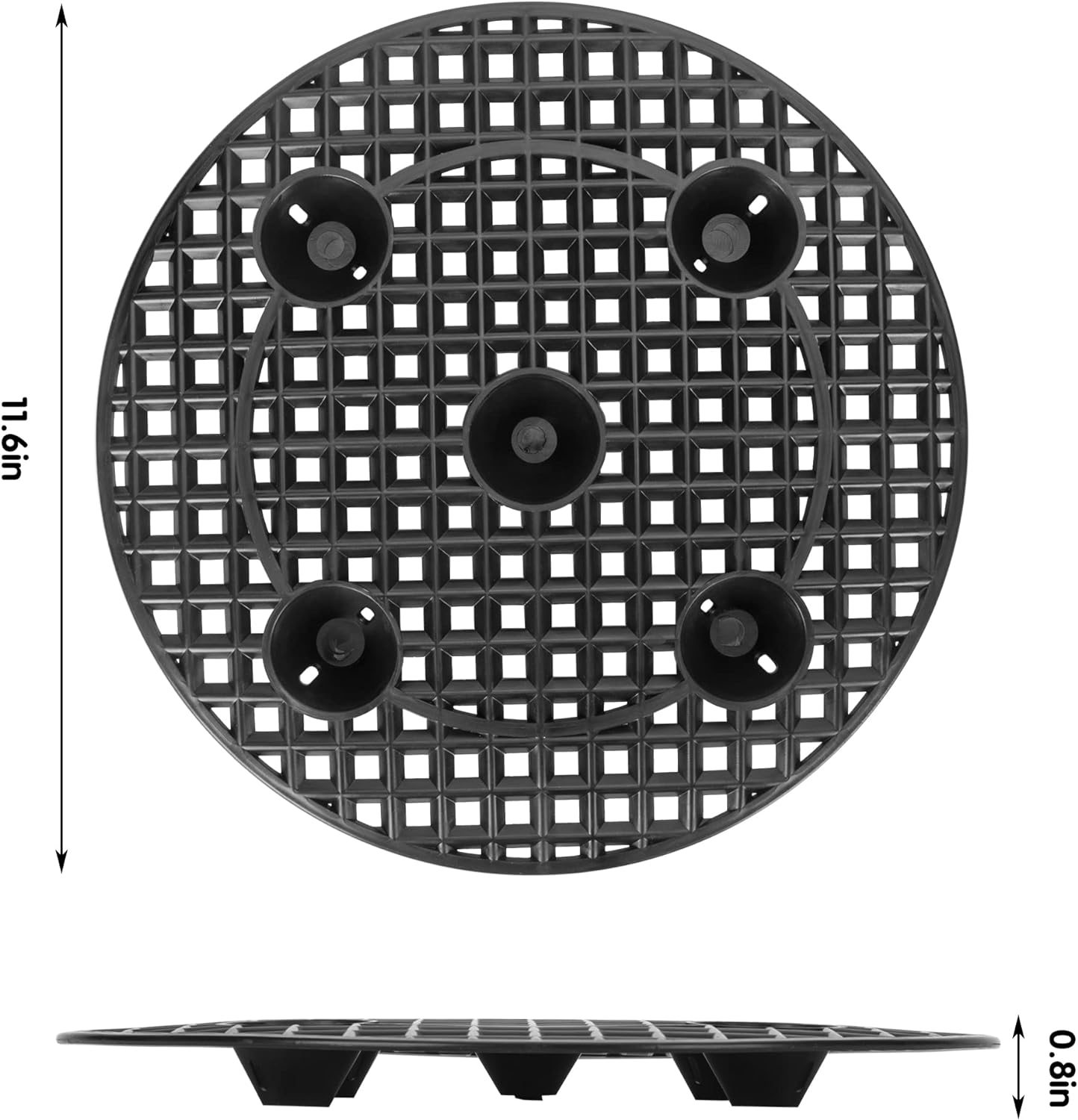 Moonoom 8 Pcs Plants Pot Elevator, 12 Inch Plastic Flower Plant Stands, Portable Patio Planter Holder for Indoor Outdoor Preventing Floor Patio Deck from Damage and Rot image number 5