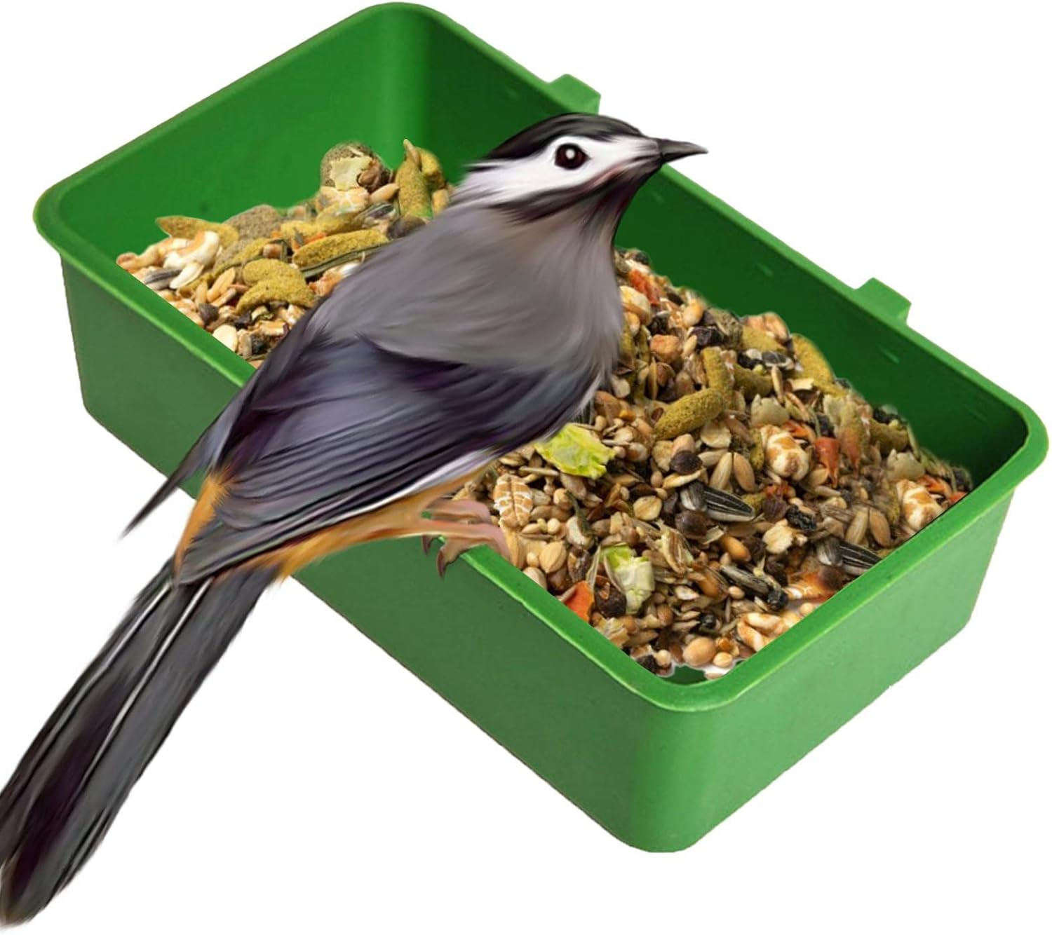 Bird Bath for Cage - Pet Bird Baths with 2 Side Hooks | Parrot Bathroom Bathtub, Bird Bath for Small Parrots Parakeets and Canaries, Parrot Birdbath Shower Accessories image number 1