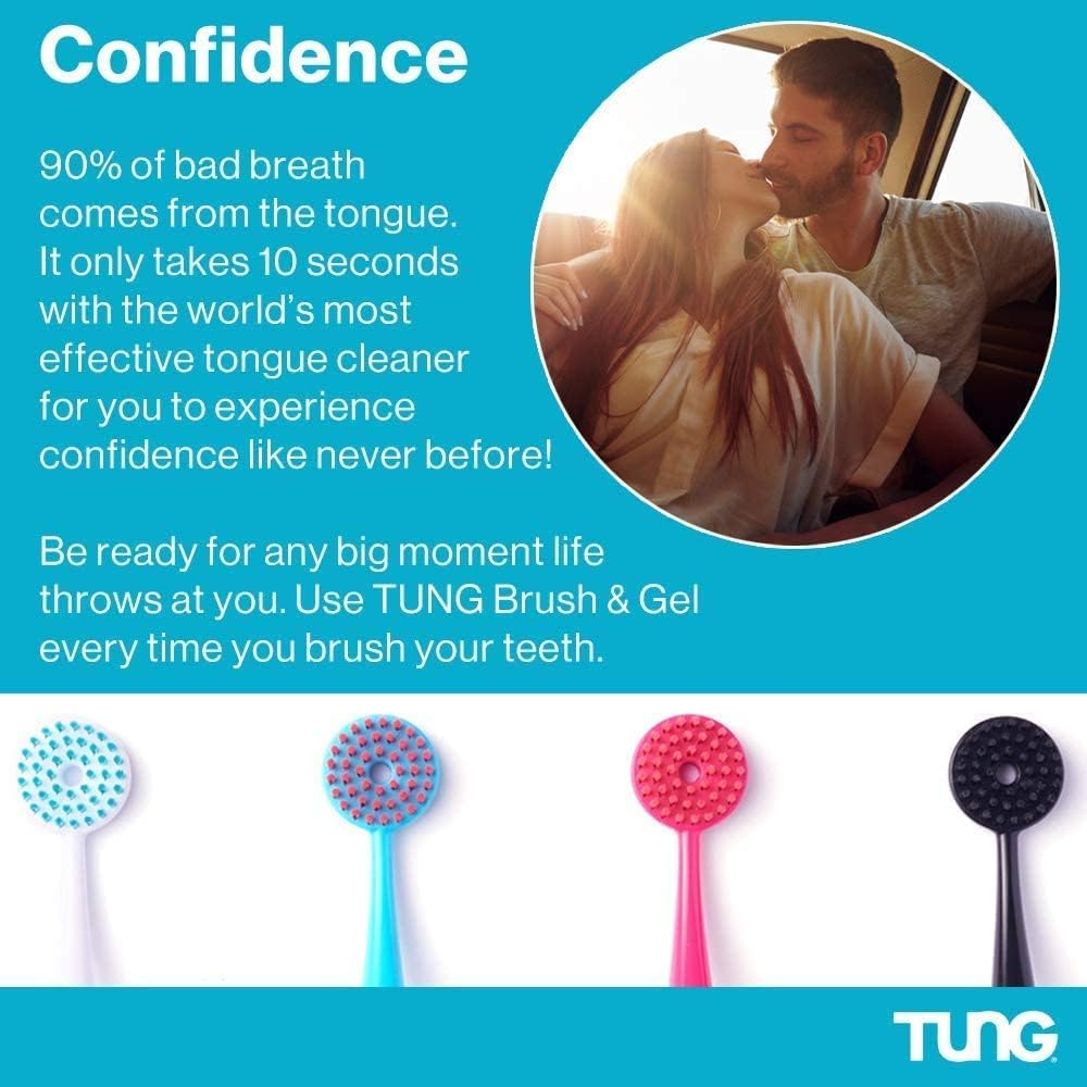 Tung Original Tongue Brush with Tongue Gel 25 G, Made in USA, Removes Bacteria on the Tongue That Cause Bad Breath image number 2