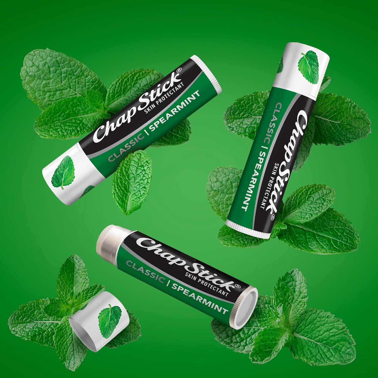 Chapstick Classic Skin Protectant (Spearmint, 0.15 Oz. Stick, Pack of 24) image number 2