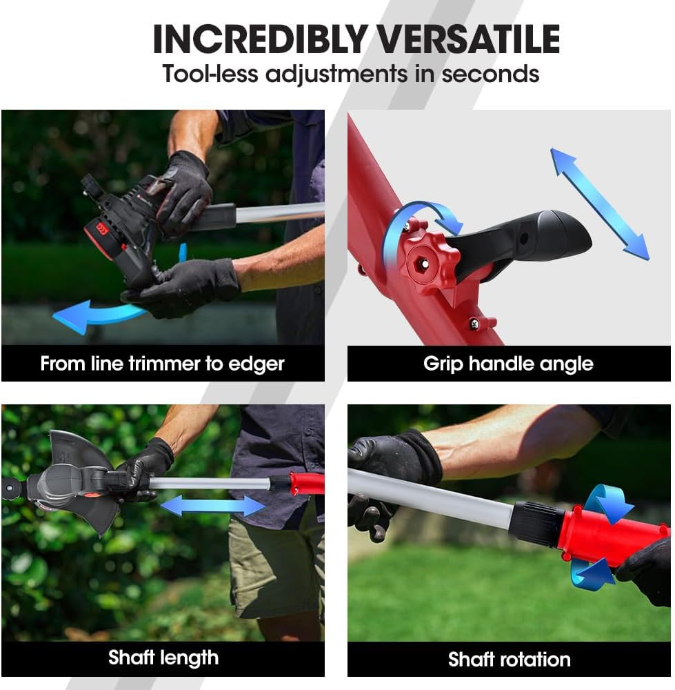 Baumr-Ag LN3 20V SYNC Cordless 2In1 Line Trimmer & Lawn Edger, with Battery and Charger Kit, Adjustable Head, Guide Wheel image number 1