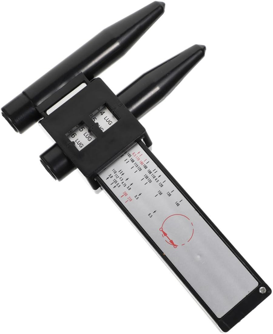 COOLHIYA Wheel Rim Gauge Ruler Vernier Calipers 8Lug Hub Pitch Measurement Tool for Car Wheels Equipment