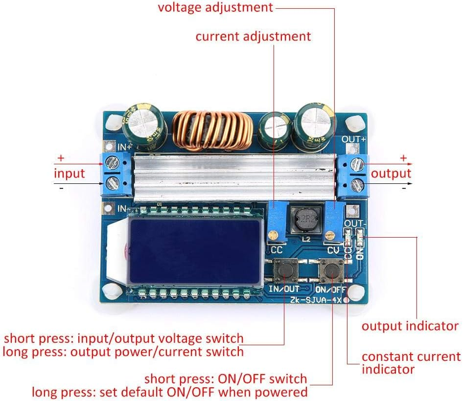 DC-DC Voltage Regulator Module Step-Up Step-Down Converter Adjustable Power Supply Module 5.5-30V to 0.5-30V image number 6