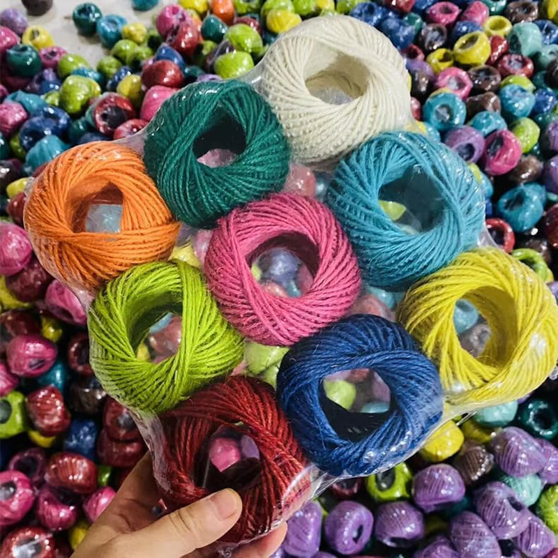 12 Rolls Colorful Jute Twine, Betterjonny 2 Strands 1.5Mm Natural Jute String Twine 30M / Roll Rope Twine String for Wall Hanging, Plant Hanging, Artworks, DIY Decoration image number 3