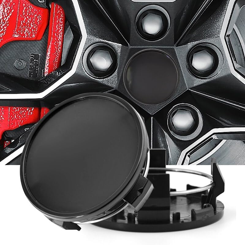 Set of 4 Hub Centre Caps Outer Diameter 62Mm, Clip Diameter 55.5Mm for 2004-2015 Corolla 2004-2007 RAV4 Black Wheel Center Cap image number 4