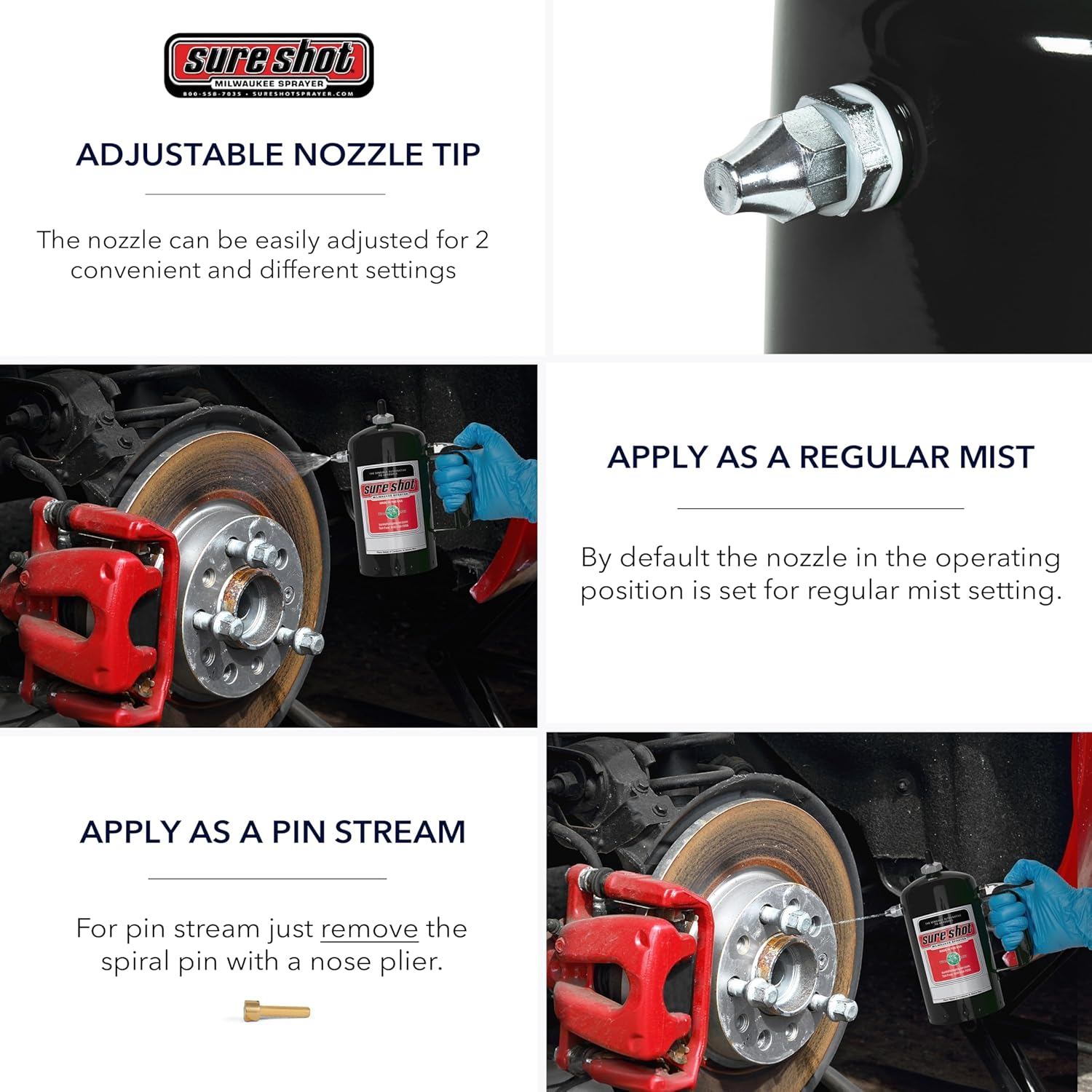 Sure Shot 32 Oz. Powder Coated Steel Sprayer, Black (SUR-1000B)&hellip; image number 3