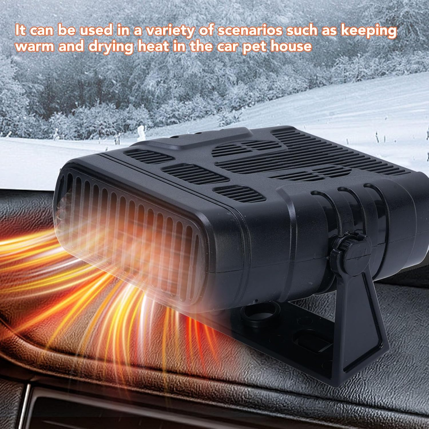 Bewinner 30W Monocrystalline Solar Panel Heater with Battery Box, Portable Outdoor Space Heater for Car Pet House Camping and Drying Use Energy Efficient Sun Power System image number 3