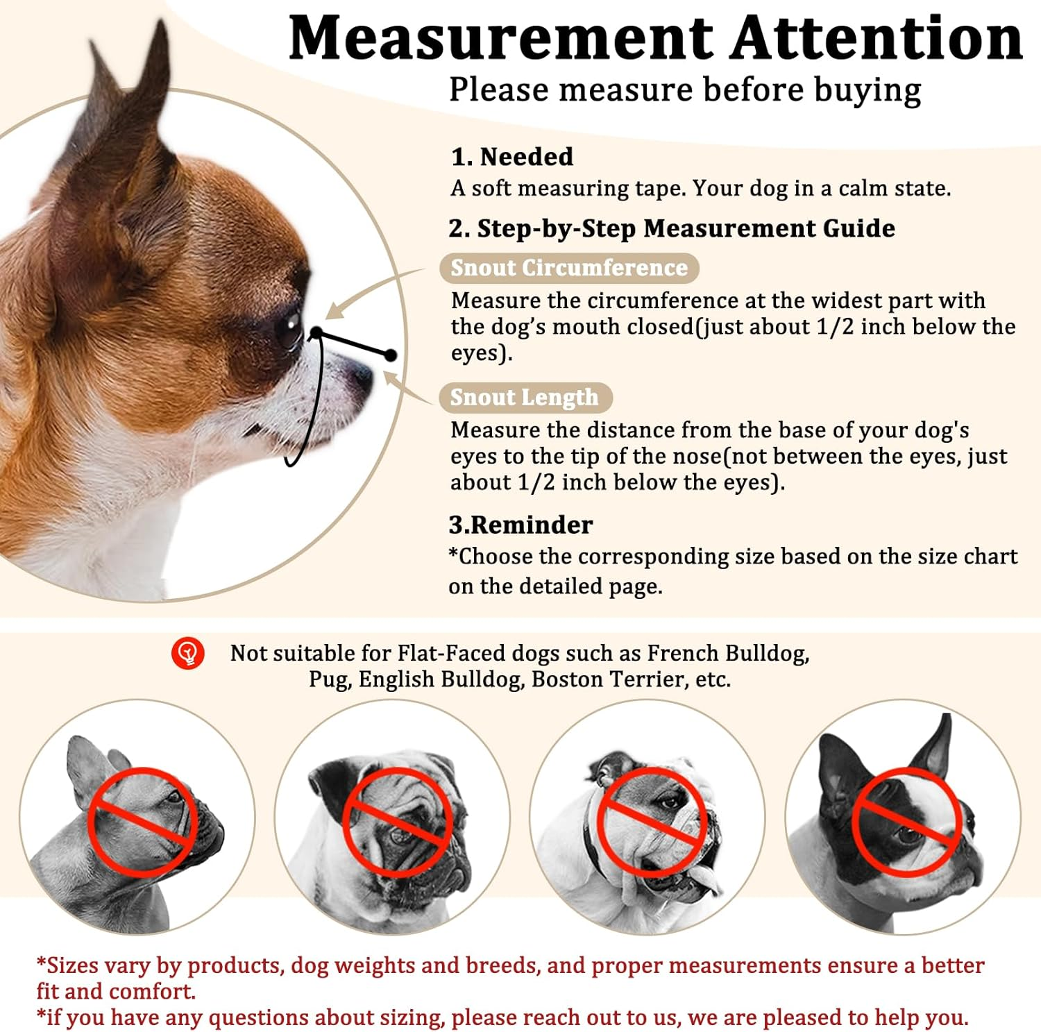 Mayerzon Short Snout Dog Muzzle, Small Muzzle for Chihuahua Shih Tzu American Bully Boxer Puppy, Soft Fabric Muzzles for Grooming Vet Visits, Prevent Biting Chewing Fighting image number 3