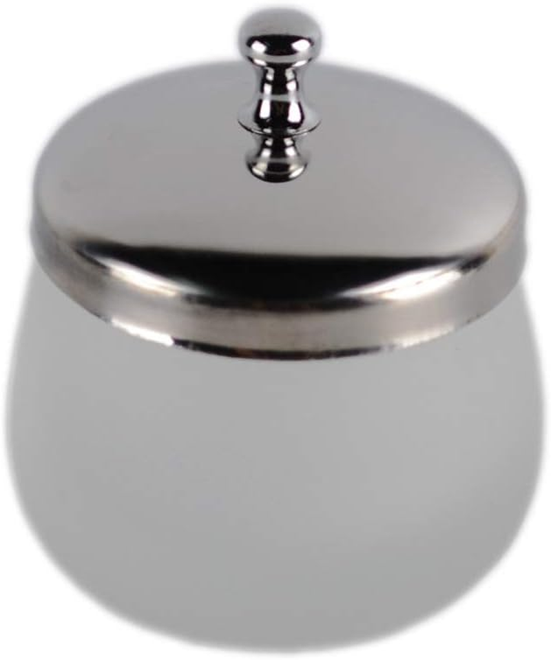 2 Pieces Matte Glass Dappen Dish with Stainless Steel Lid Nail Art Acrylic Powder Nail Art Tools Glass Cup Glass Dappen Cup image number 1