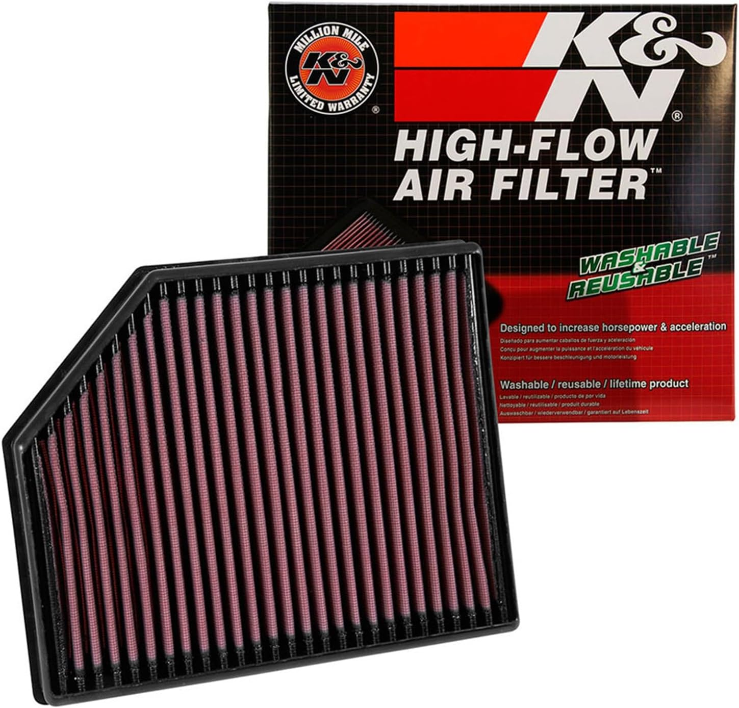 K&N 33-3065 Panel Air Filter for 2022 Volvo S90 2.0L L4 Gas image number 2