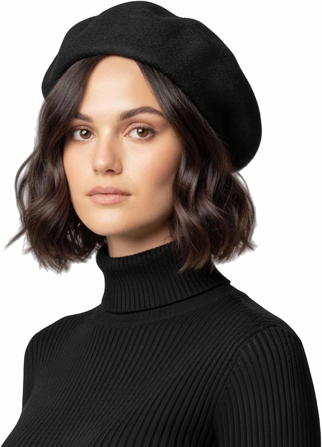 Classic Women Plain Vintage Soft Wool French Style Beret Beanie Hat Autumn Winter Warm Timeless Long Last Accessory, One Size