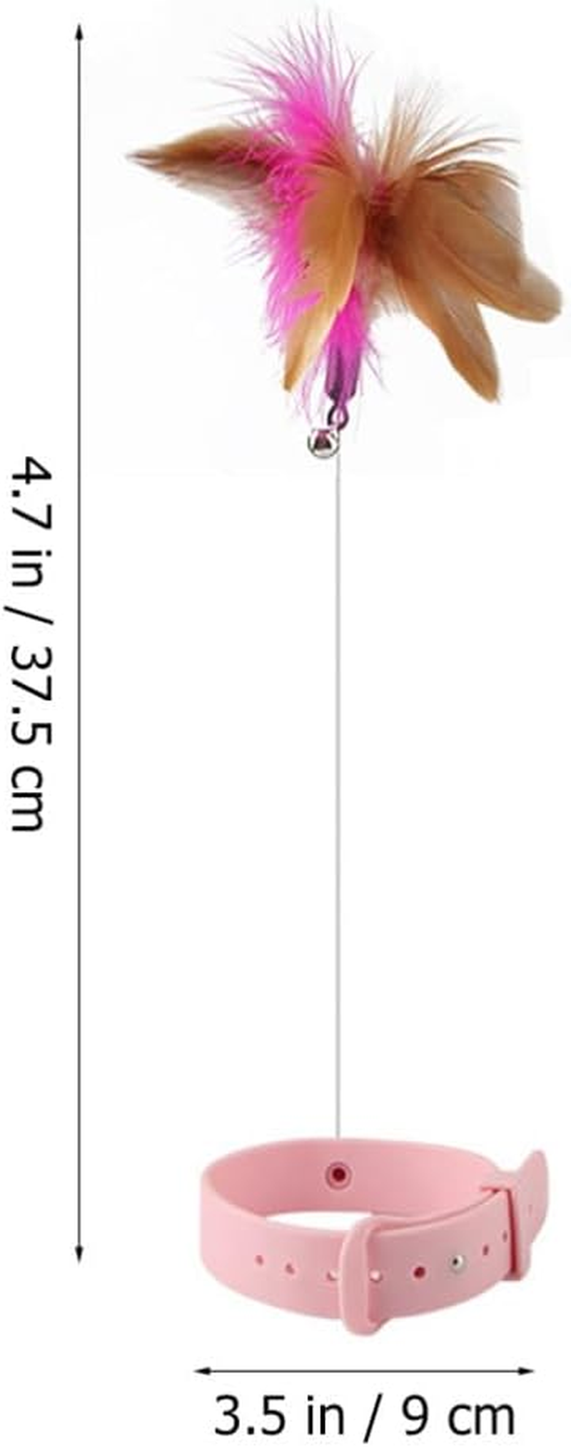 Alipis Interactive Cat Wands Cat Teaser Wand Collar Toys Silicone Collar Hands Toy Interactive Kitten Toys with Bell for Play and Exercise Interactive Cat Toys image number 6