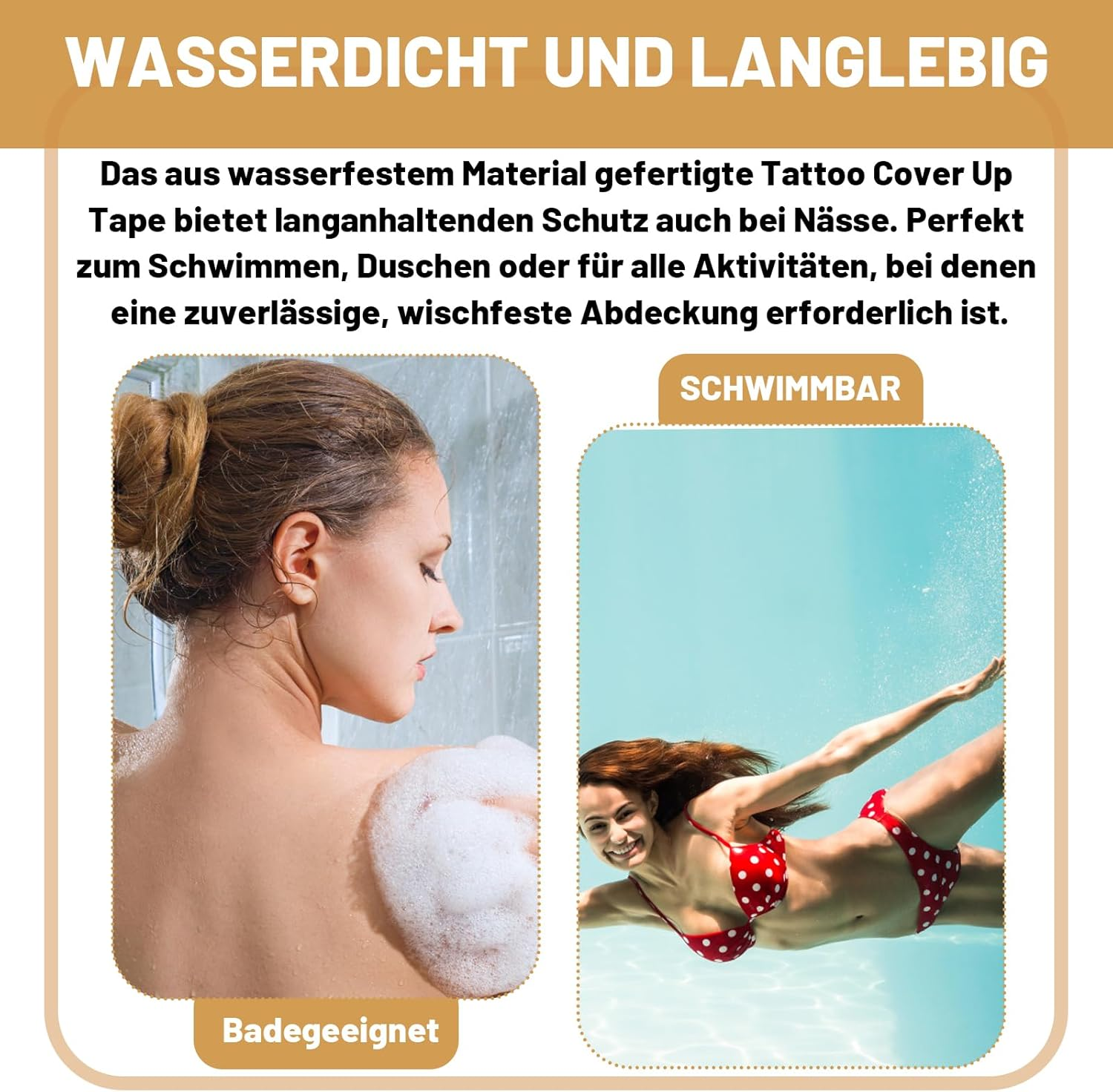 Pack of 15 Tattoo Covers, Waterproof, Tattoo Cover up Plasters, Skin-Friendly and Breathable, Ideal for Formal Occasions and Daily Use, 50 G image number 6