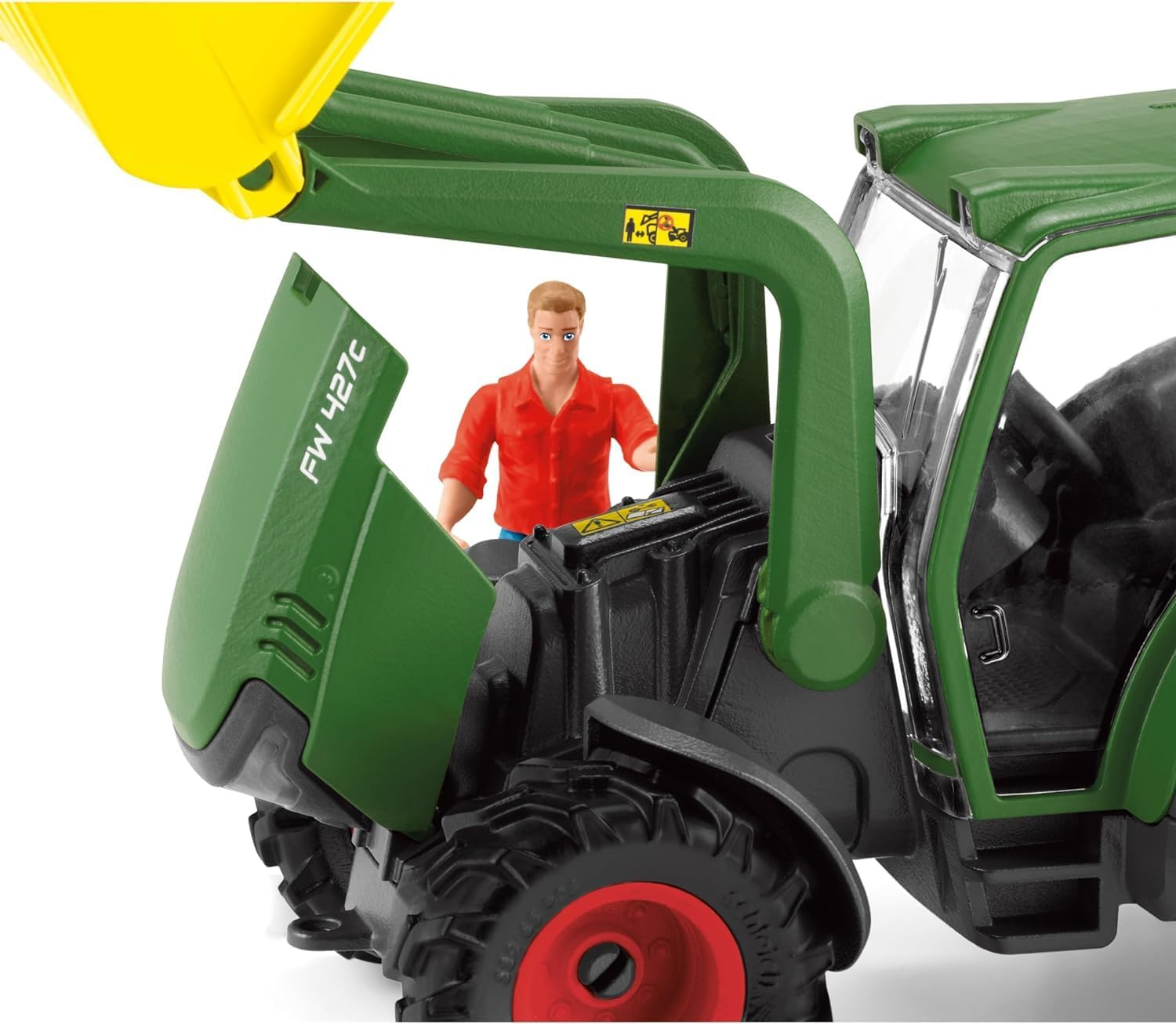 Schleich Farm World - 7 PC Green Tractor with Trailer Toy Playset with Farmer and Dog Figurine for Boys and Girls - Ranch Farming Figures - Farm Equipment Toys for Kids and Toddlers Ages 3+