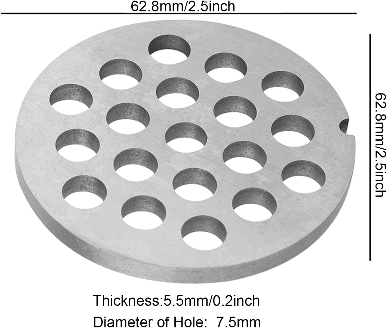 Bosch Mum5 Meat Grinder Plate / Crusher / Mincer / Plate / Disc / Mincer Accessories (Small round Hole 8 Mm) image number 2