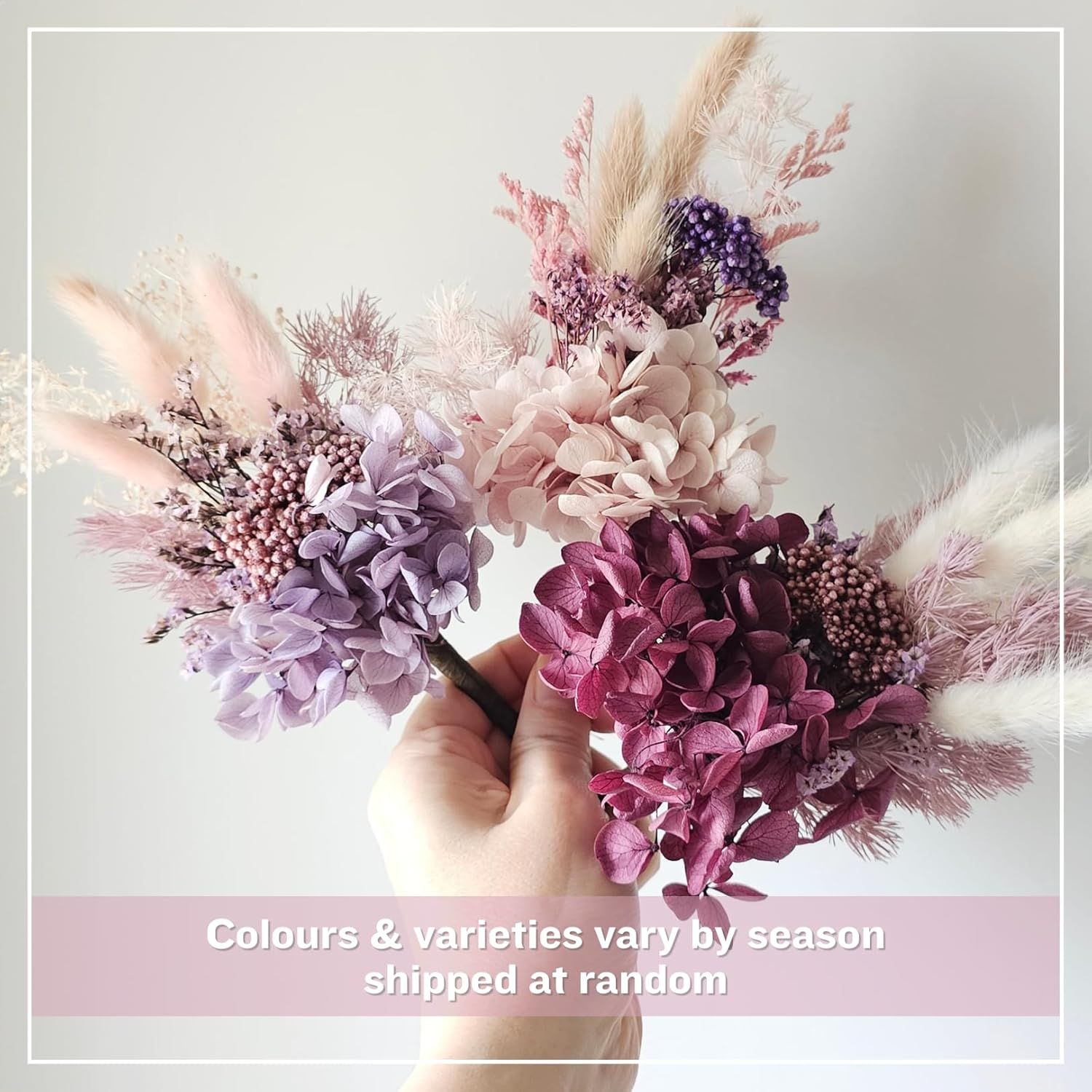 Acrylic Flower Holder Plaque with Real Dried Flowers &ndash; Handmade Gift Keepsake, Freestanding Mason Jar Design (Happy Birthday) image number 5