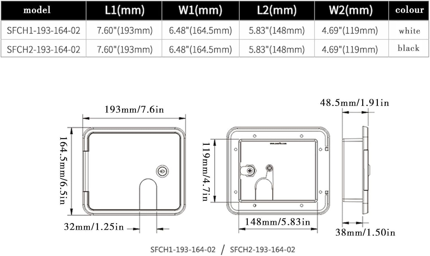 RV Access Door - Multipurpose RV Access Panel, Lockable Waterproof Hatch | ABS Stainless Steel Frame Replacement Accessory for Loading Lle Maintenance Ports image number 4