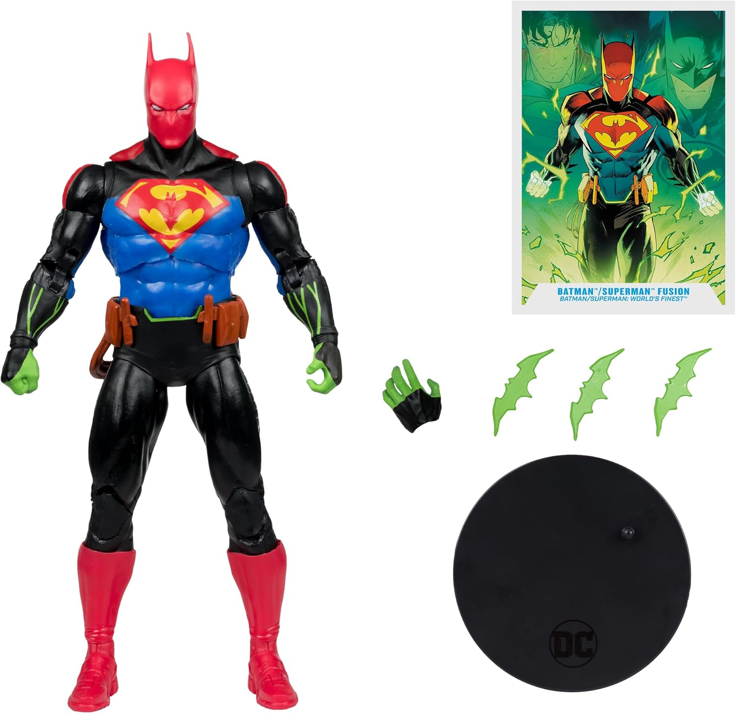 Mcfarlane Toys - DC Multiverse Batman/Superman Fusion (Batman/Superman: World'S Finest) 7In Action Figure image number 6
