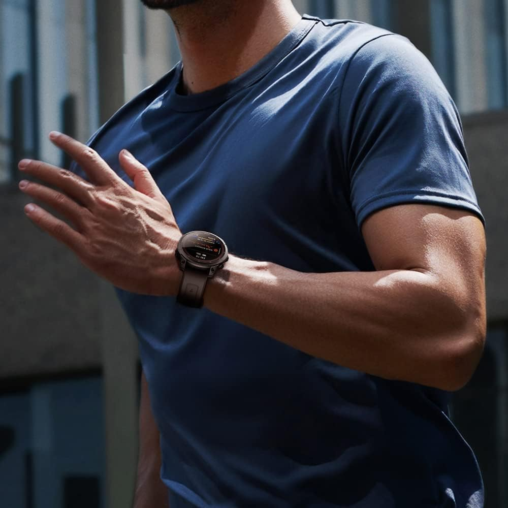 22Mm Quickfit Watch Band Compatible with Fenix 8 47Mm/Fenix E 47Mm/Fenix 7/Fenix 7 Pro/Fenix 6 Pro/Fenix 6/Fenix 5/Fenix 5 Plus, Soft Silicone Band Strap Wristband with Quick Fit for Garmin Smartwatch image number 1