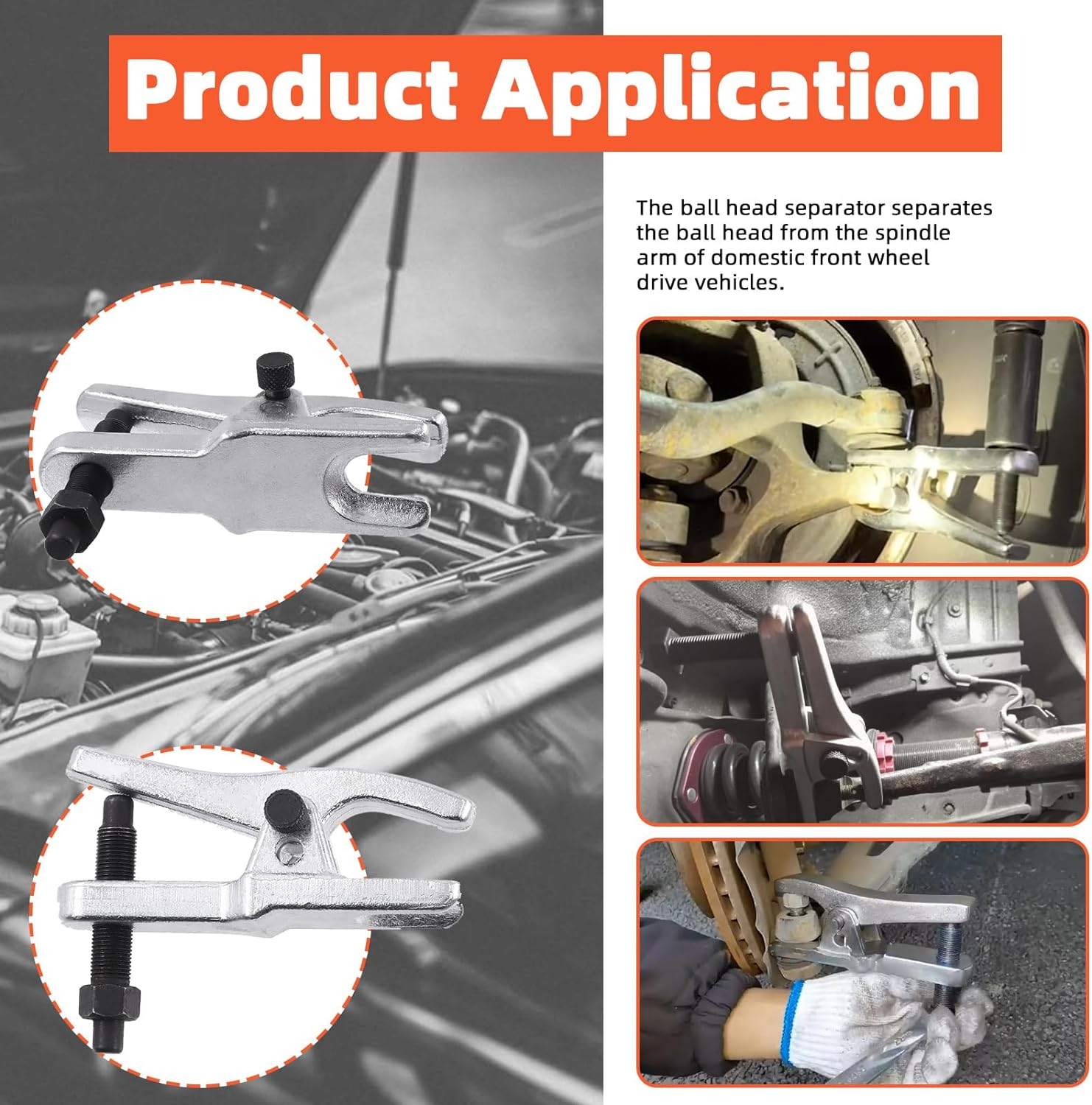 Tanstic Ball Joint Separator, 1-1/8" to 2-1/8" Universal Ball Joint Removal Tool for Separating Ball Joints Arms Tie Rods on Most Cars Trucks image number 3