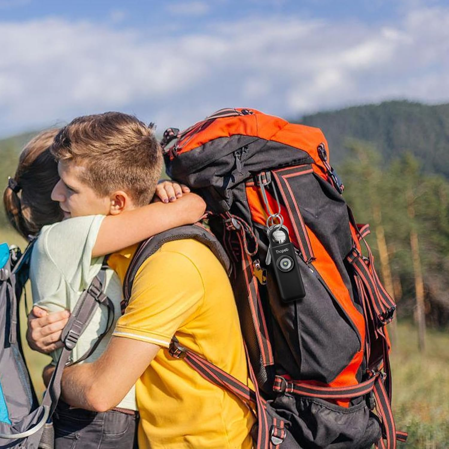 Thopeb&ndash; Personal Safety Alarm for Women&ndash;135Db Siren, Strobe Light and Rechargeable - Safety Alarm Keychain for Women (Charcoal) image number 4