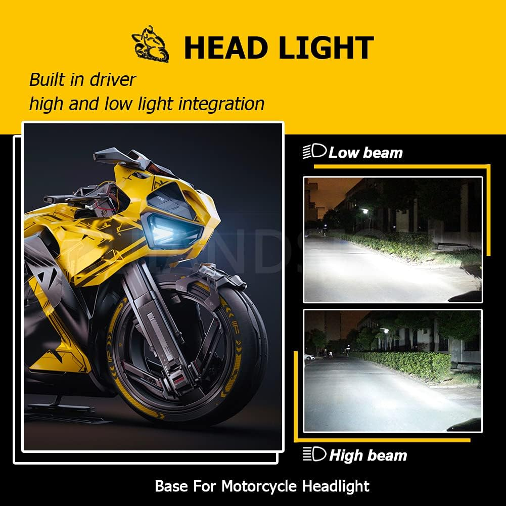 Ruiandsion H6M Light Bulb DC 6V P15D-25-1 Super Bright 2835 30SMD Chips P15D Motorcycle Light Bulb with High Low Beam,White image number 2