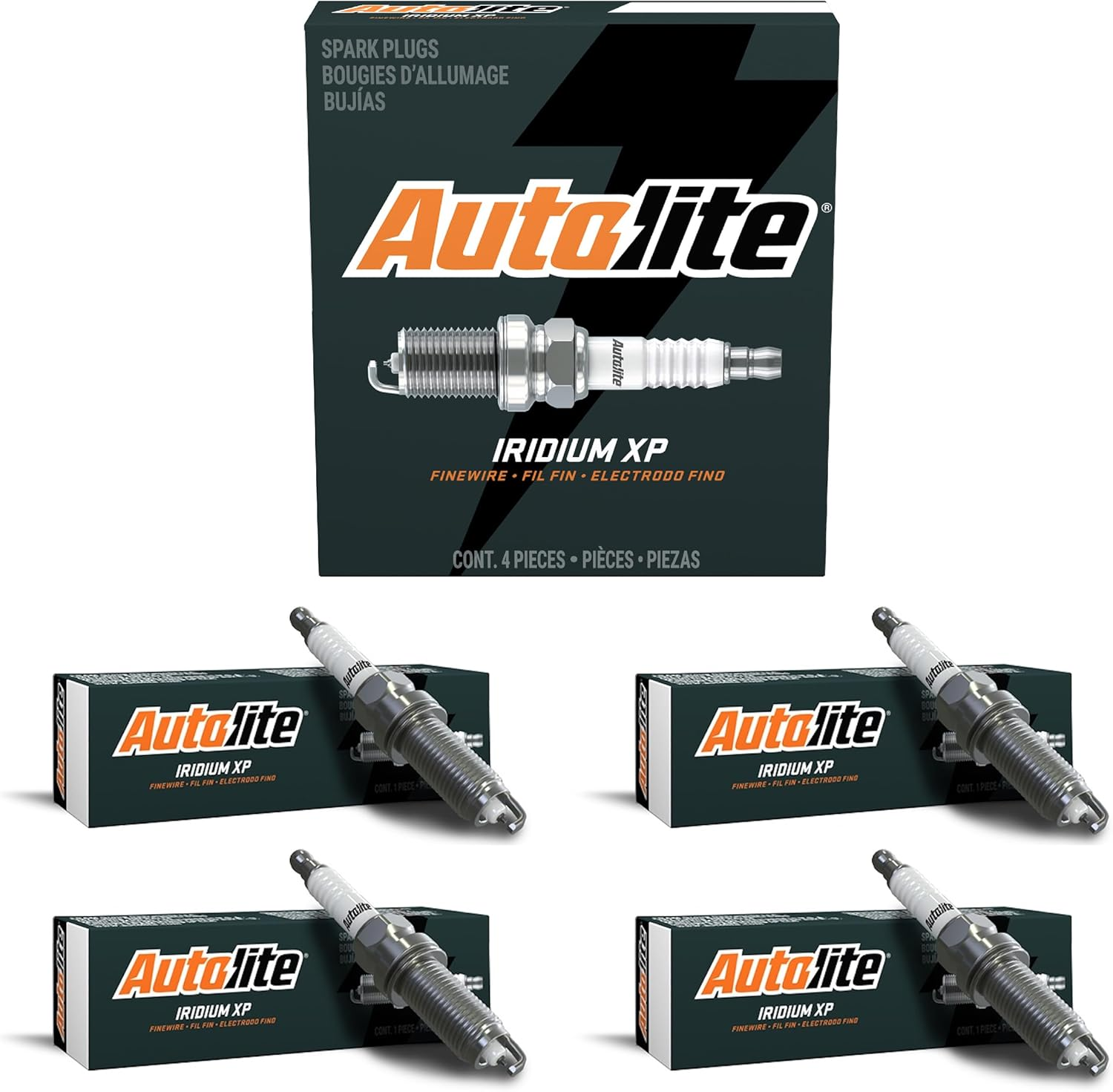 Autolite Iridium XP Automotive Replacement Spark Plugs, XP6203 (4 Pack) image number 1