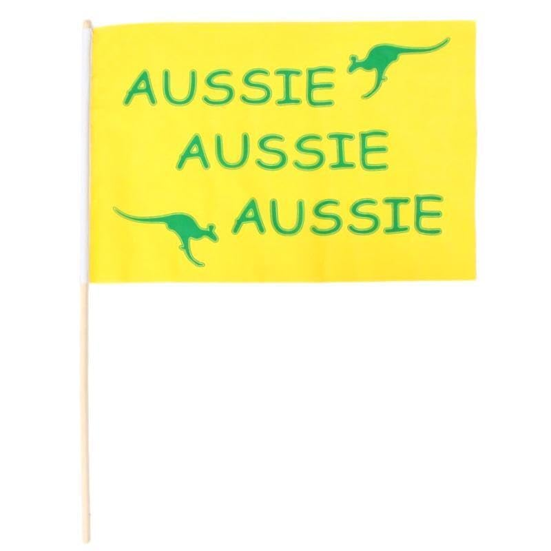 Aussie Handheld Flag 44Cm X 29Cm Australian Olympics Home Decor Sport Decor Australia Day