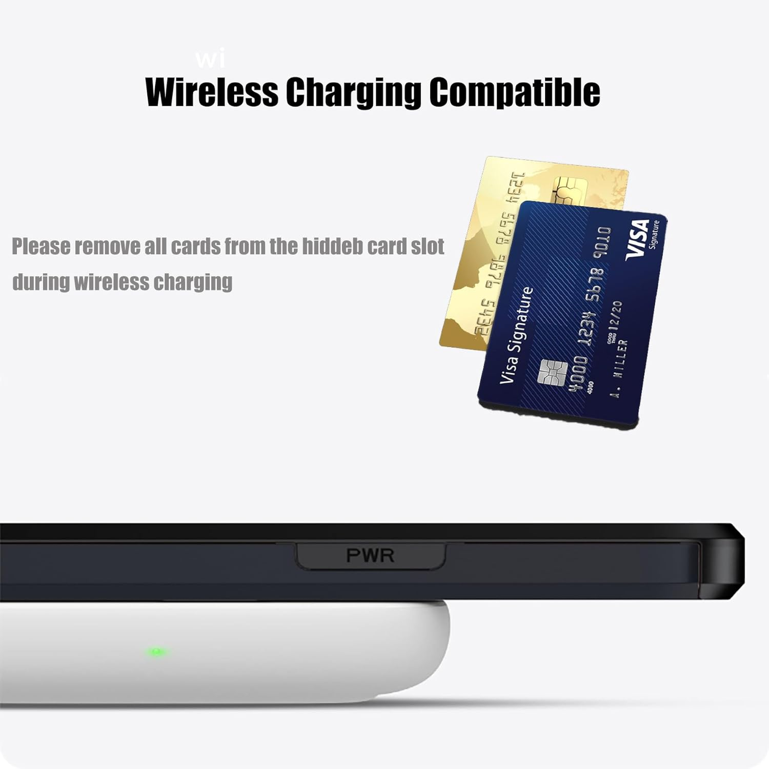 For Samsung A17 Case with Card Holder (Store 2 Cards),Samsung Galaxy A17 Case Wallet Case Slim Dual Layer Heavy Duty Protective Shockproof Hidden Card Slot Phone Case for Samsung A17,Black image number 5