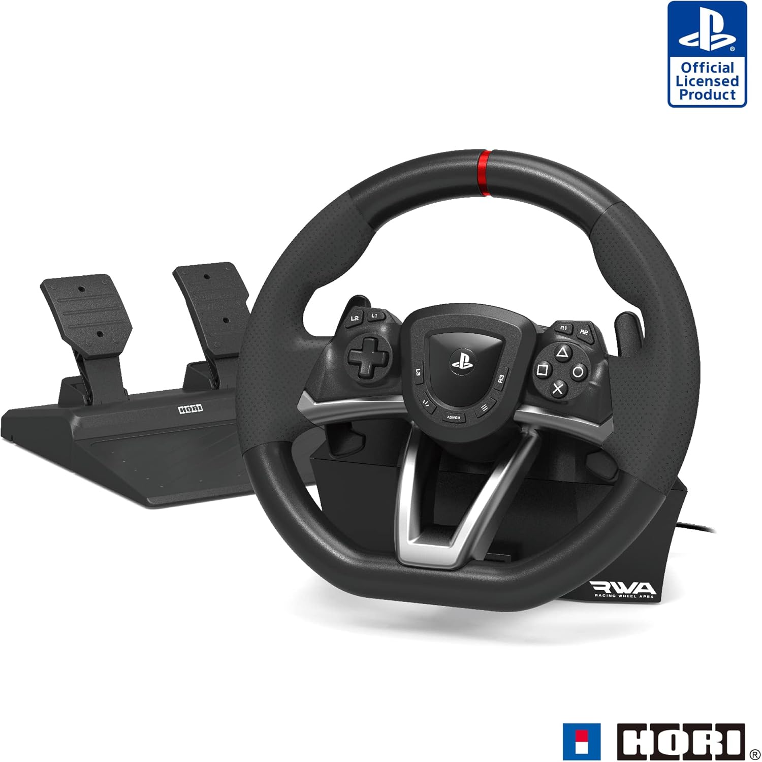 HORI Gran Turismo 7 Compatible Racing Wheel for Playstation 5, Playstation 4, PC - USB - Steering Controller with Winning Mode and Customizable Settings