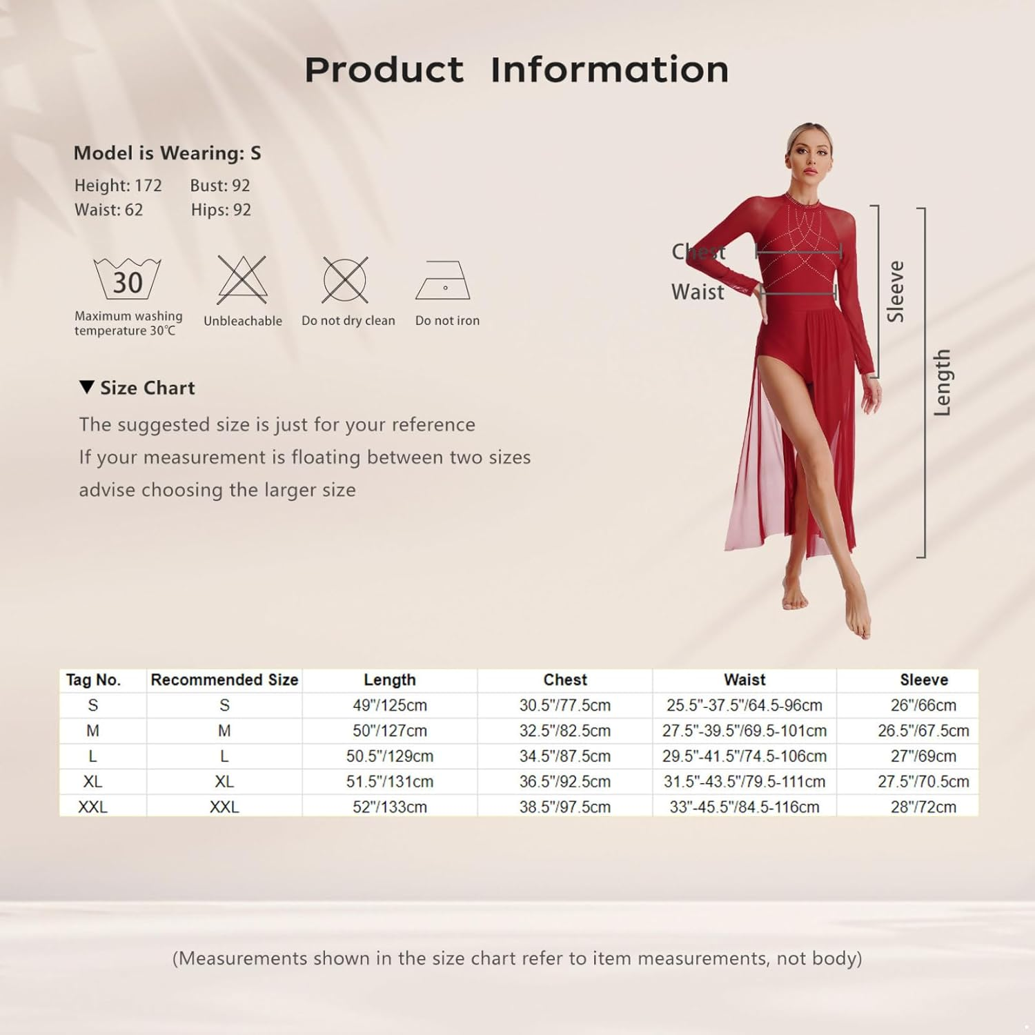 Loodgao Women'S Long Lyrical Dance Costume Split Sleeved Modern Contemporary Dance Dress image number 4